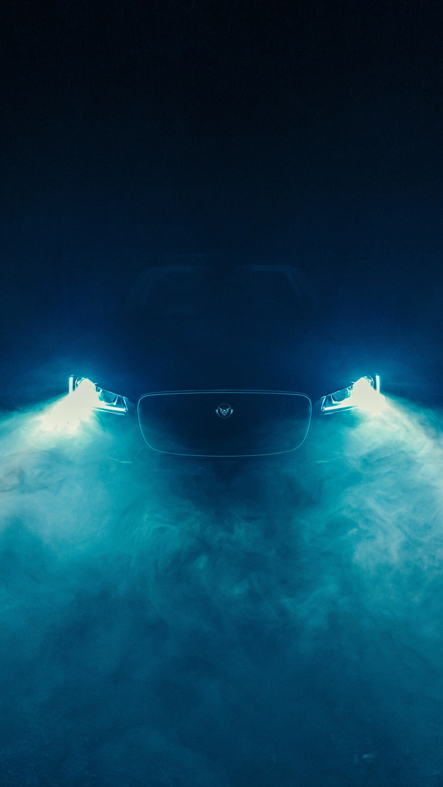 Headlight glow, Smoky allure, Dark car enchantment, Captivating shadows, 1440x2560 HD Phone