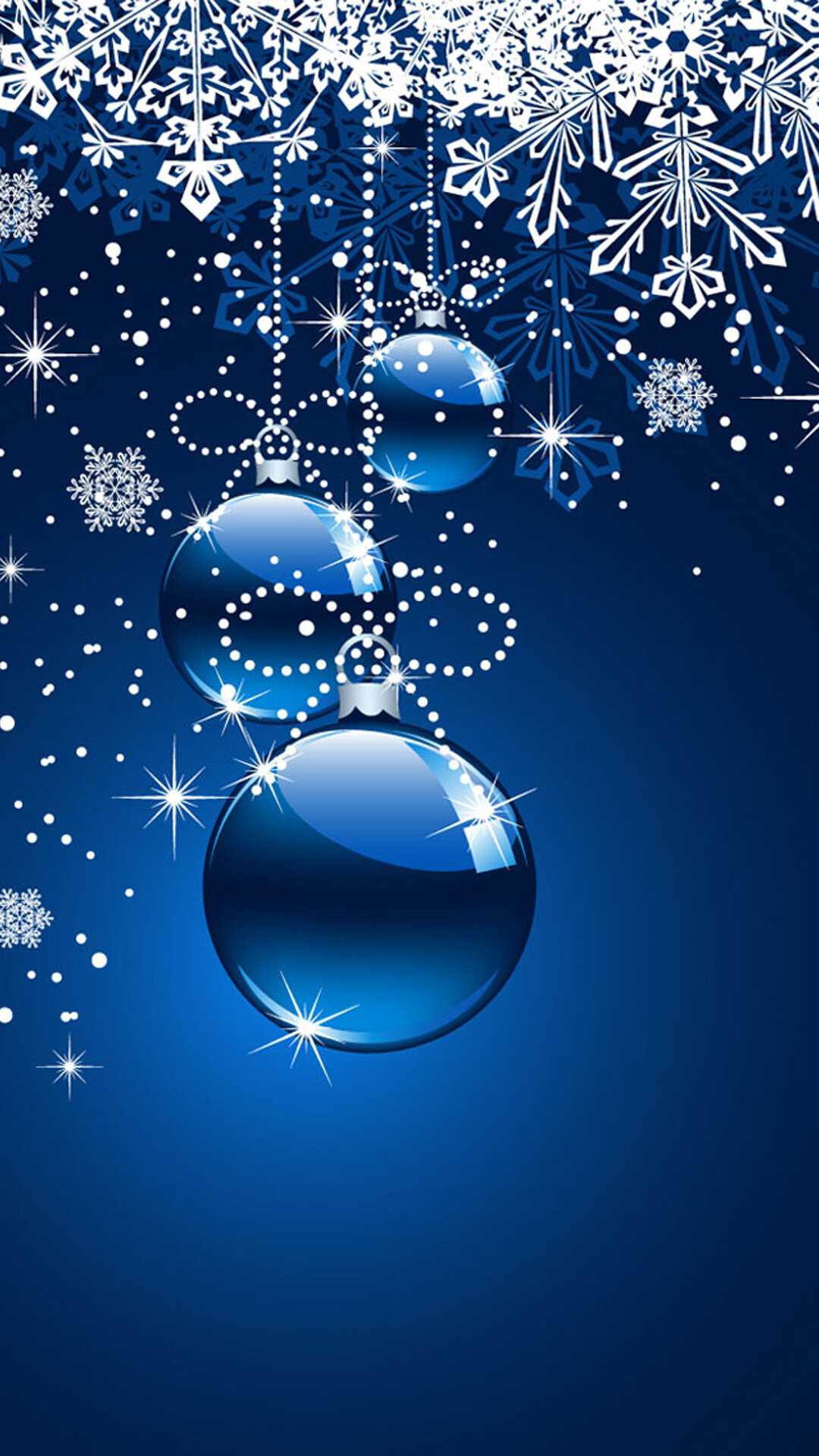 Blue Christmas wallpaper, Festive beauty, Wintry charm, Ornamental decorations, 1080x1920 Full HD Phone