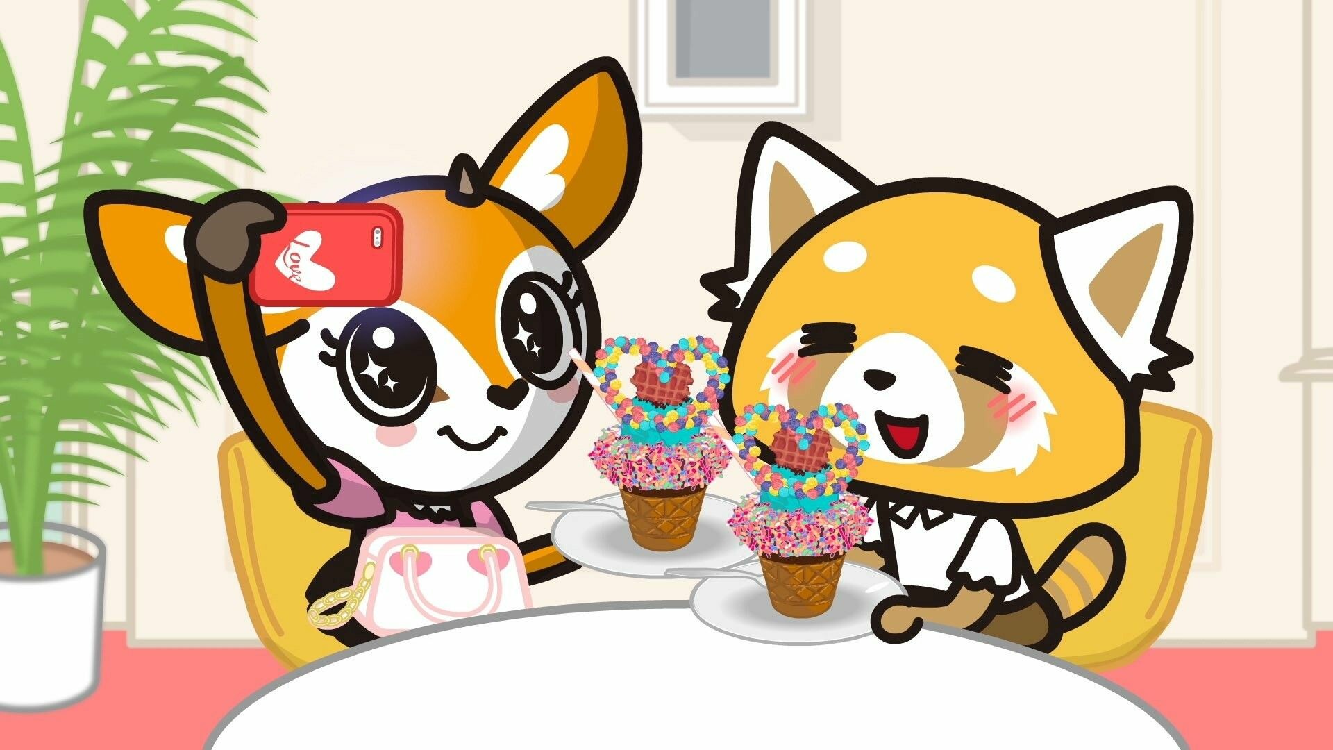 Aggretsuko, Anime animals, Avengers crossover, Quirky wallpaper, 1920x1080 Full HD Desktop