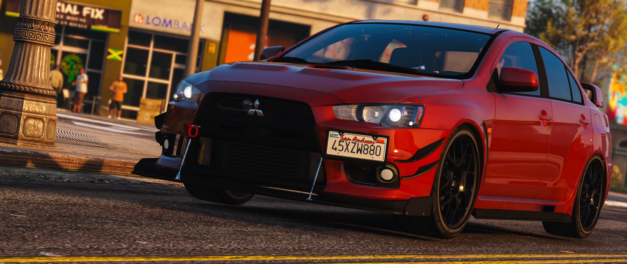 Mitsubishi Lancer, Evolution X model, Tuning options, Aggressive design, 2560x1080 Dual Screen Desktop