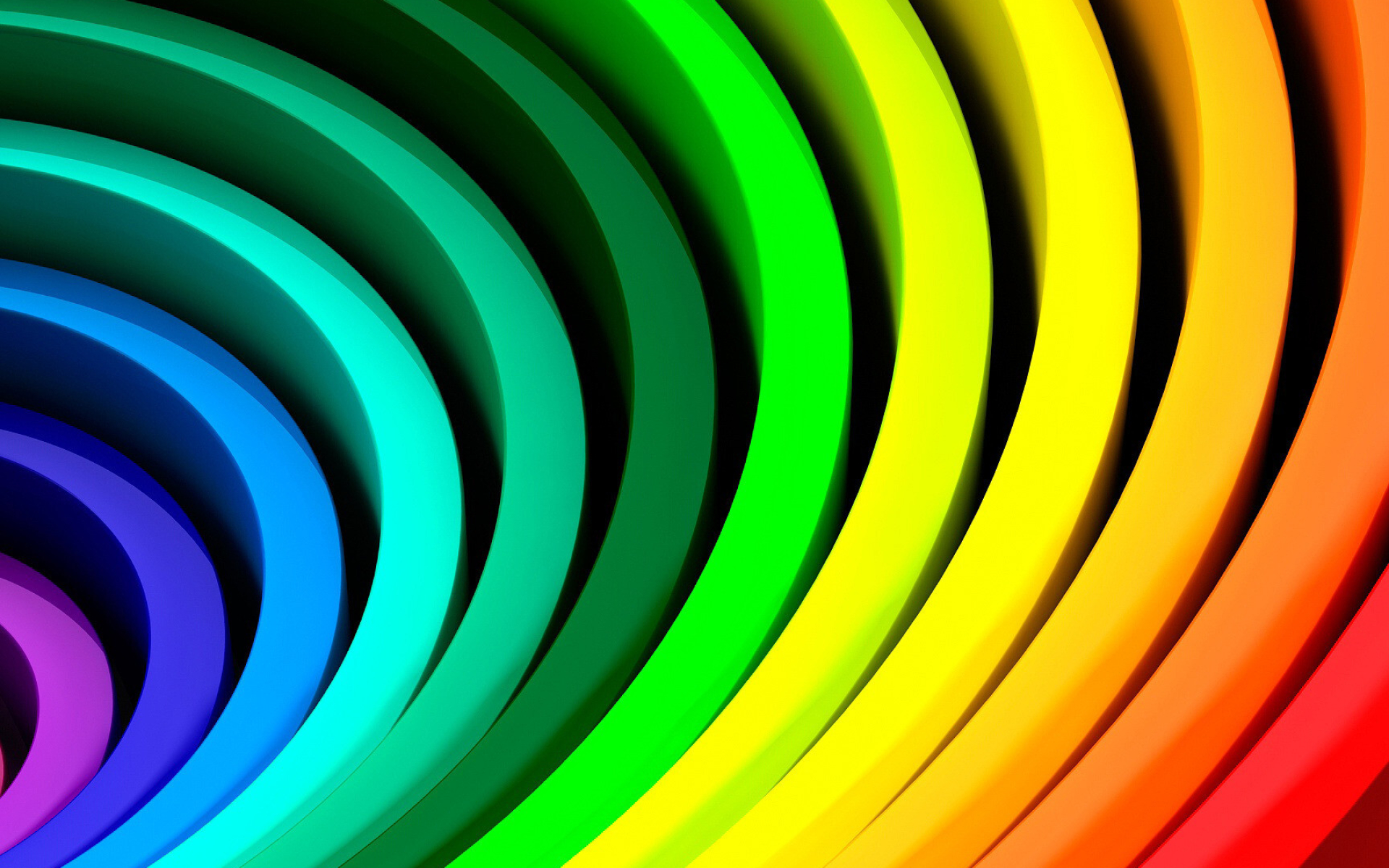 Rainbow rings, 3D wallpapers, 1920x1200 HD Desktop