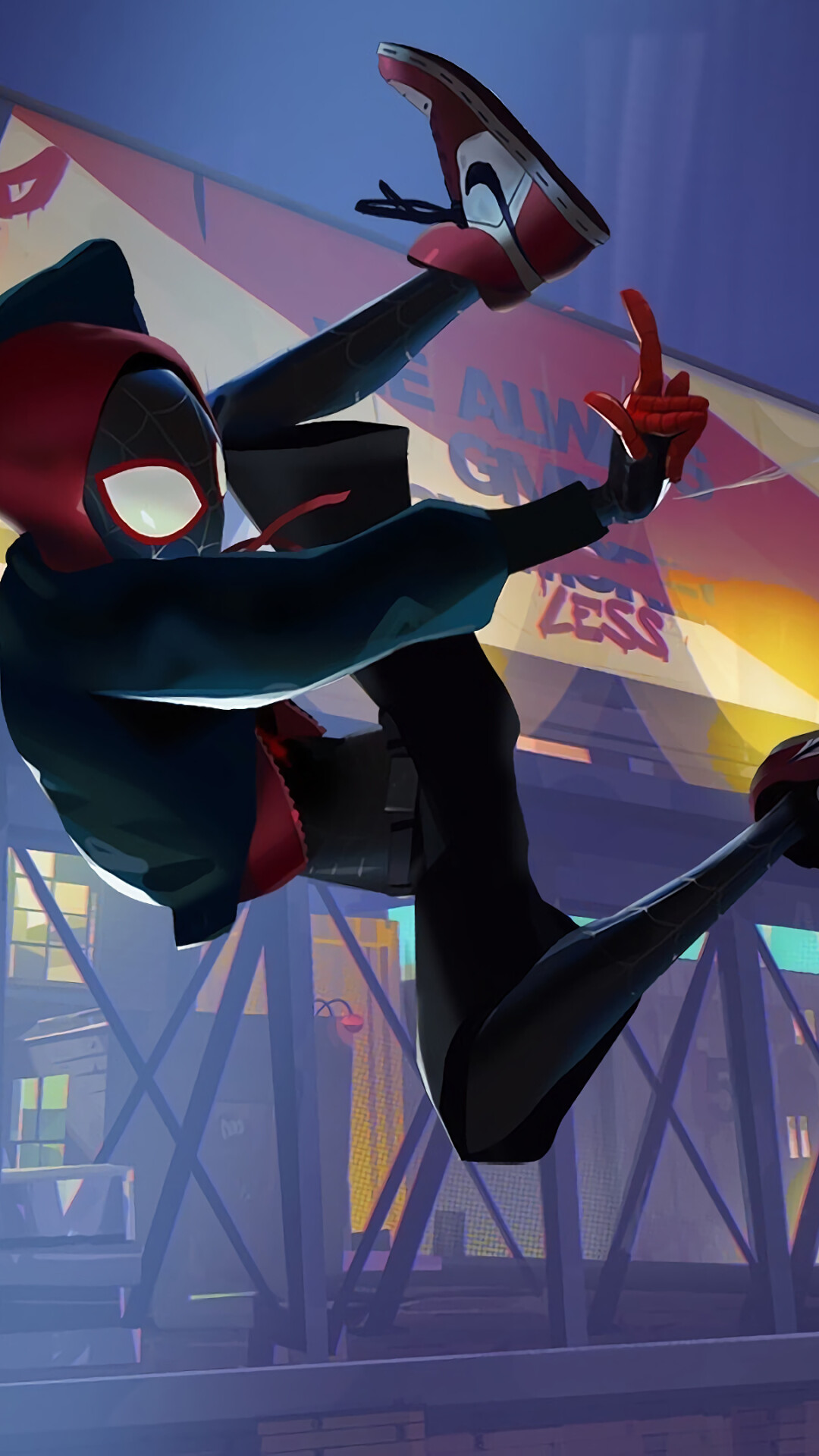 Spider-Man into the Spider-Verse, High-resolution image, Vibrant colours, 1080x1920 Full HD Phone