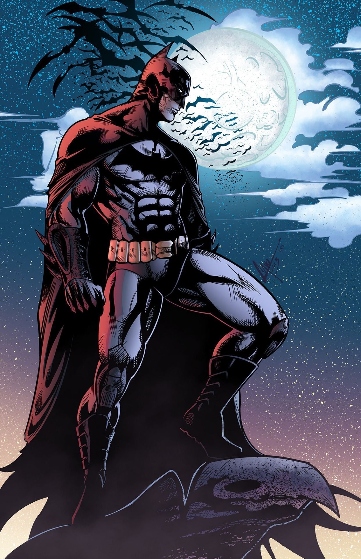 DC Universe, Bat insignia, Caped crusader, Batman, Comic realm, 1250x1920 HD Phone