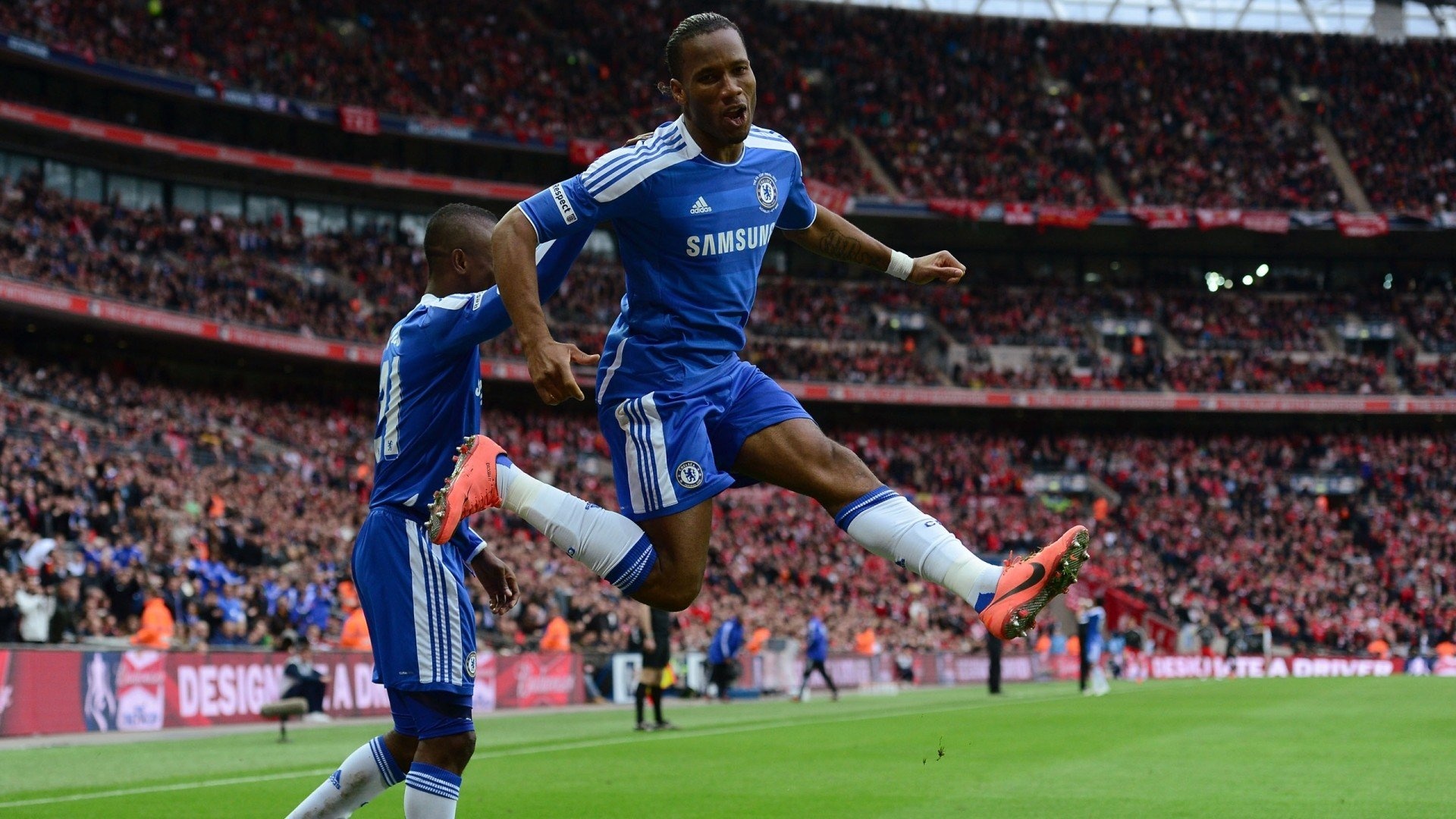 Drogba, Chelsea FC, Jump, Sports, 1920x1080 Full HD Desktop