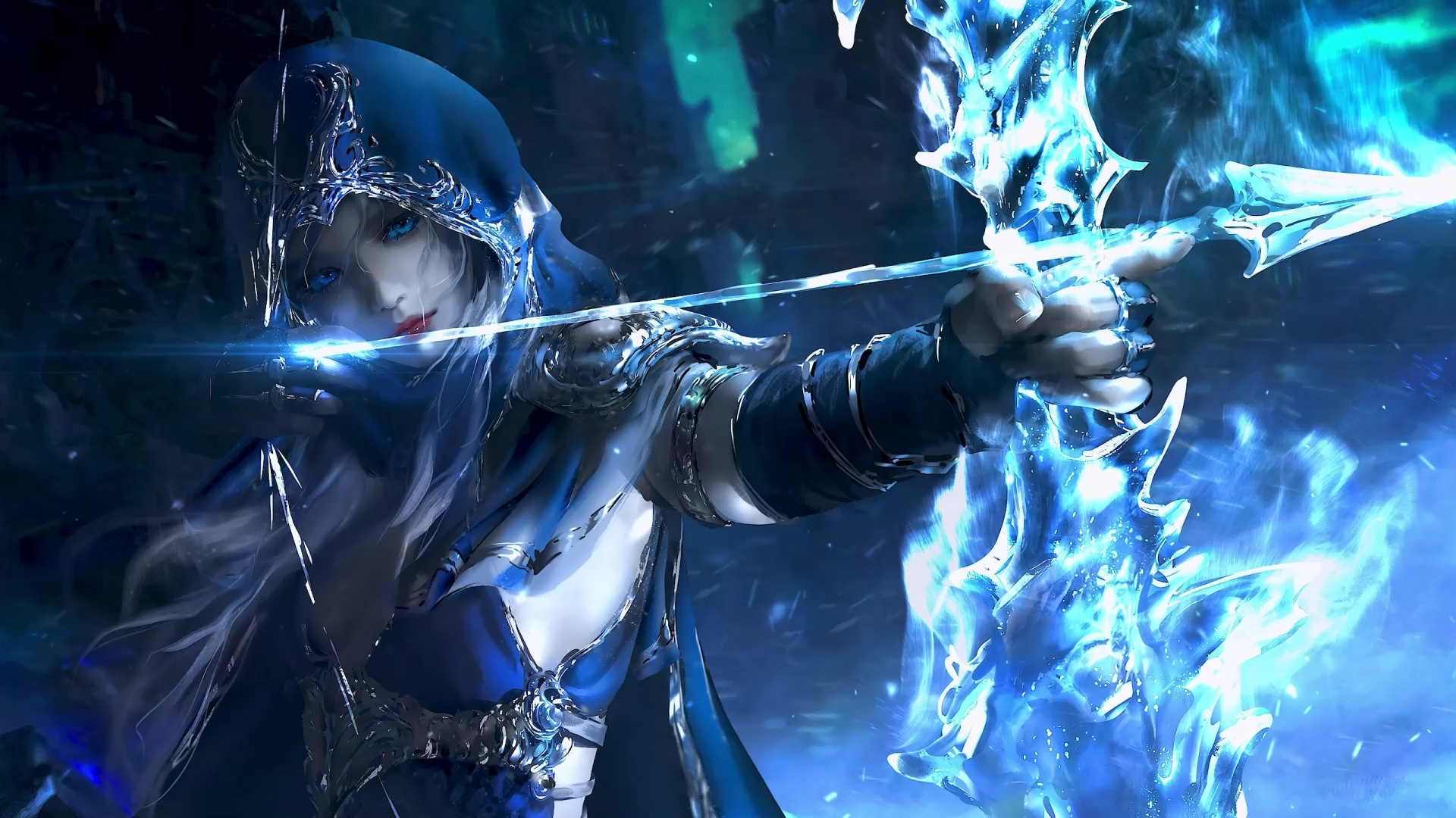 Ashe, League of Legends, Live wallpaper, Wallpaperwaifu, 1920x1080 Full HD Desktop