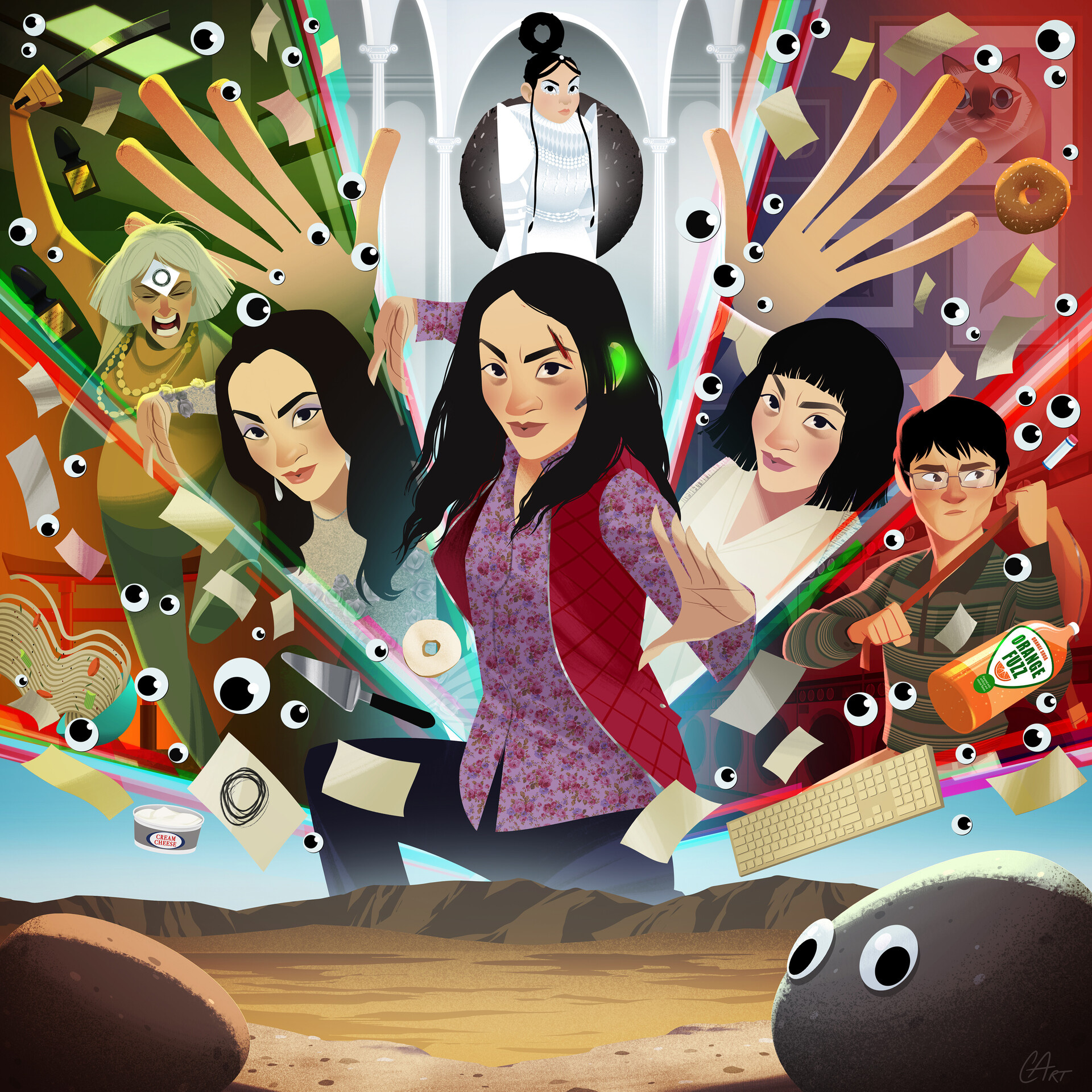 Everything Everywhere, All at once, Art Station, 1920x1920 HD Phone