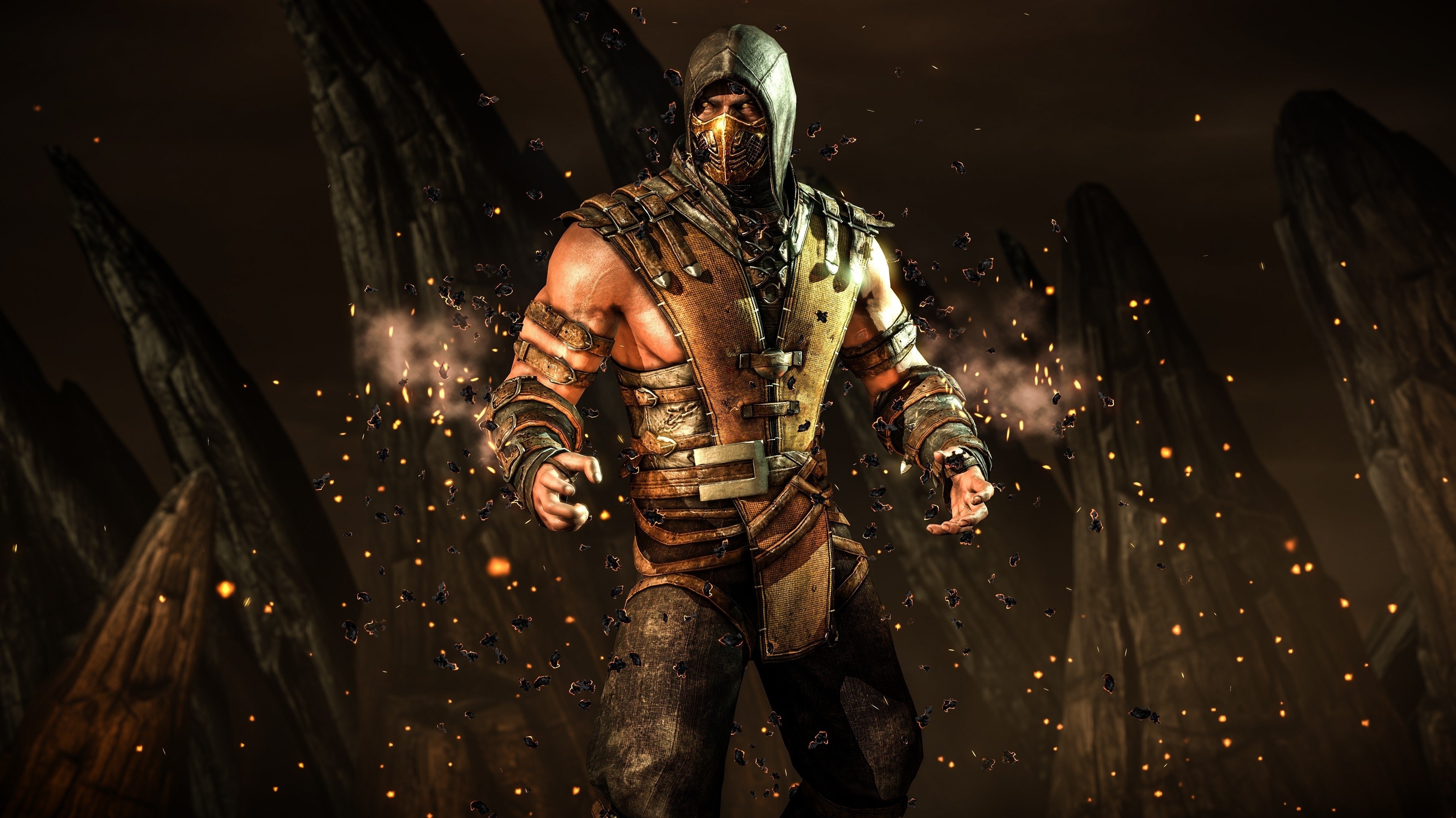 Scorpion (Mortal Kombat), Mortal Kombat X, Mortal Kombat wallpaper, Mortal Kombat, 3840x2160 4K Desktop