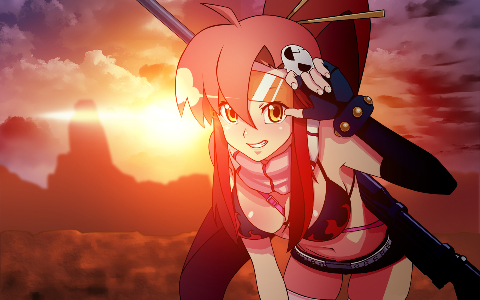 Gurren Lagann, Badass wallpapers, Yoko's charm, Gritty aesthetics, 1920x1200 HD Desktop