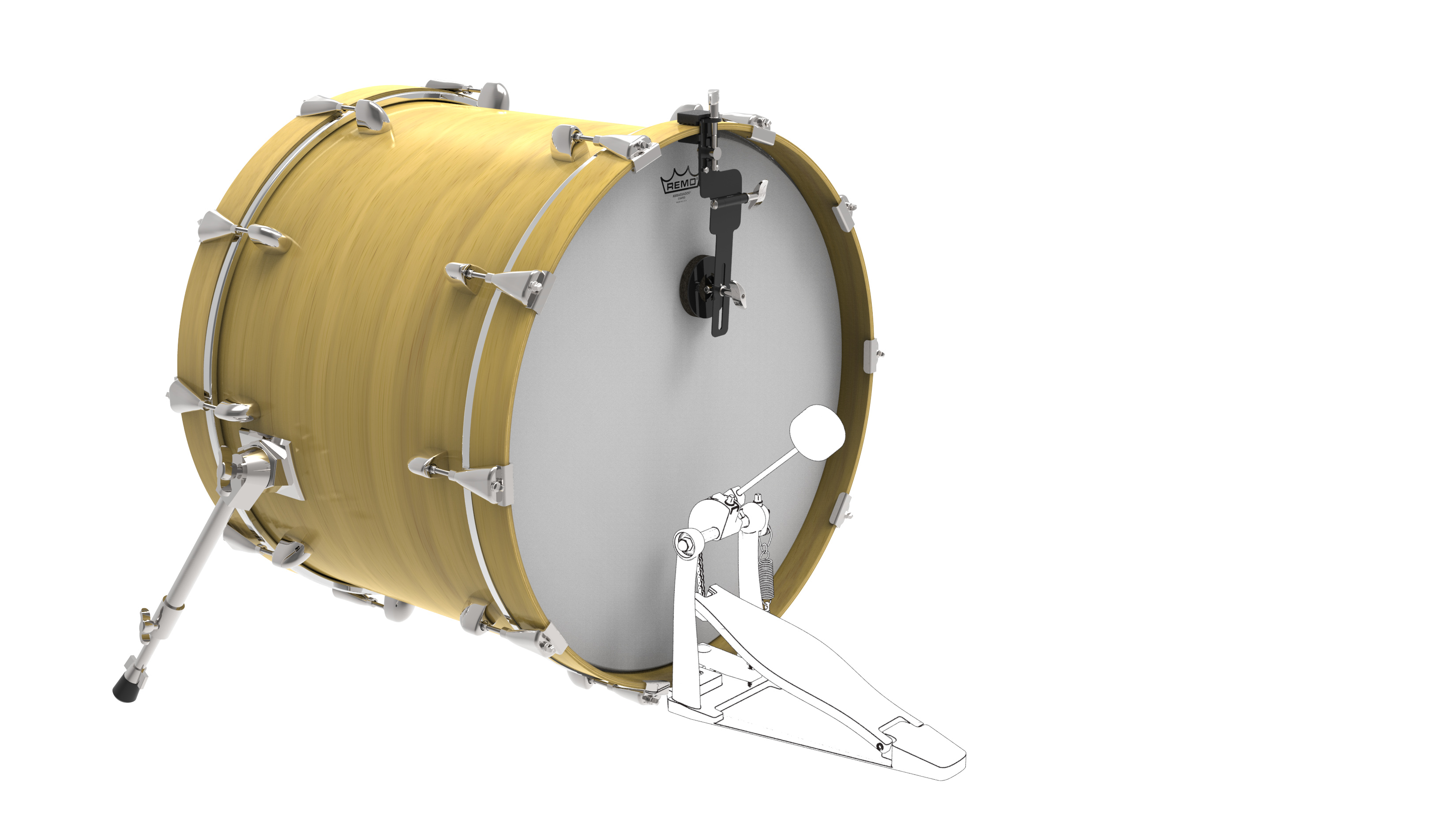 Remo kick drum, Gearhead collaboration, Dave Weckl, Drumming innovation, 3300x1860 HD Desktop