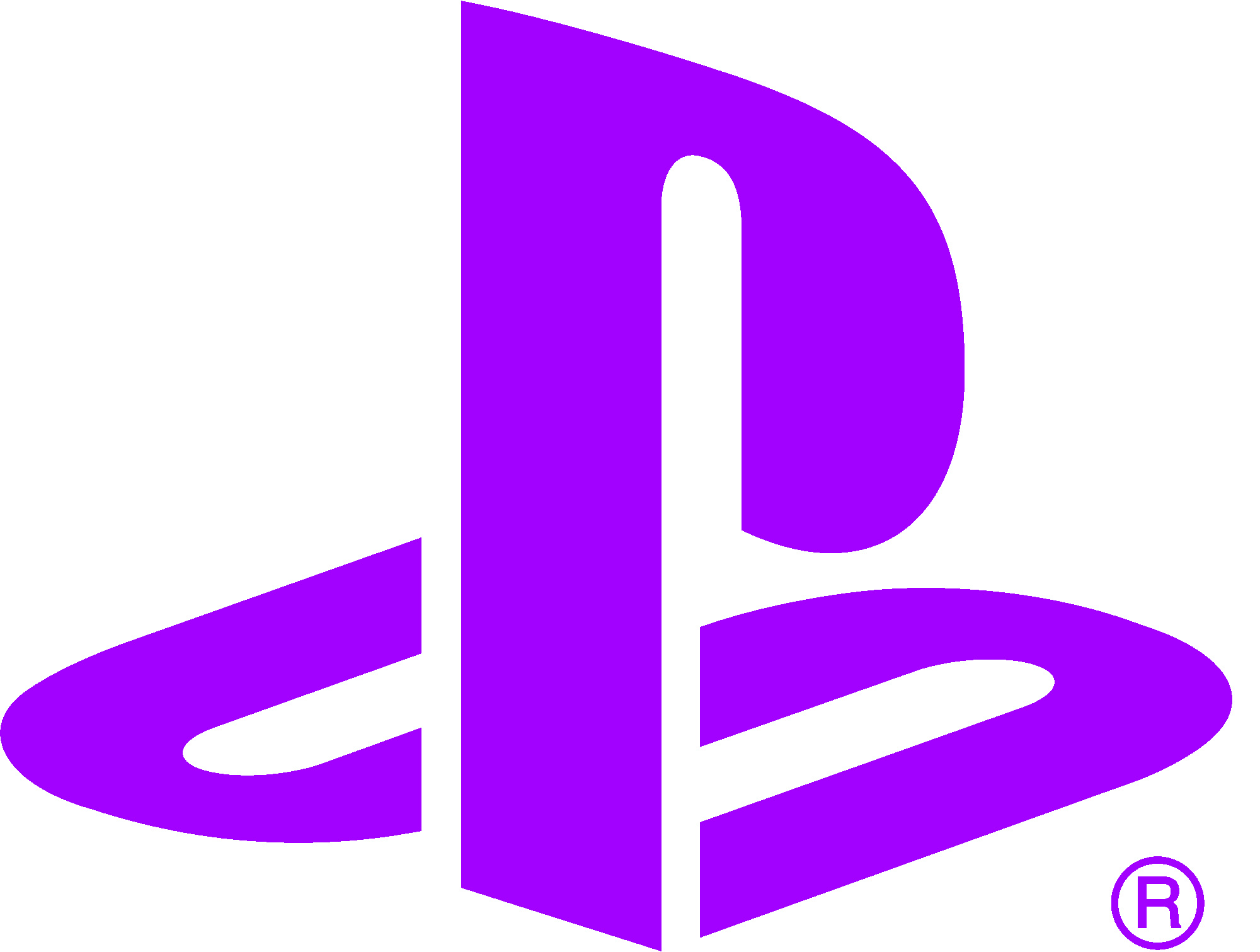 PlayStation logo, Purple gaming emblem, Plain white backdrop, HD Desktop wallpaper