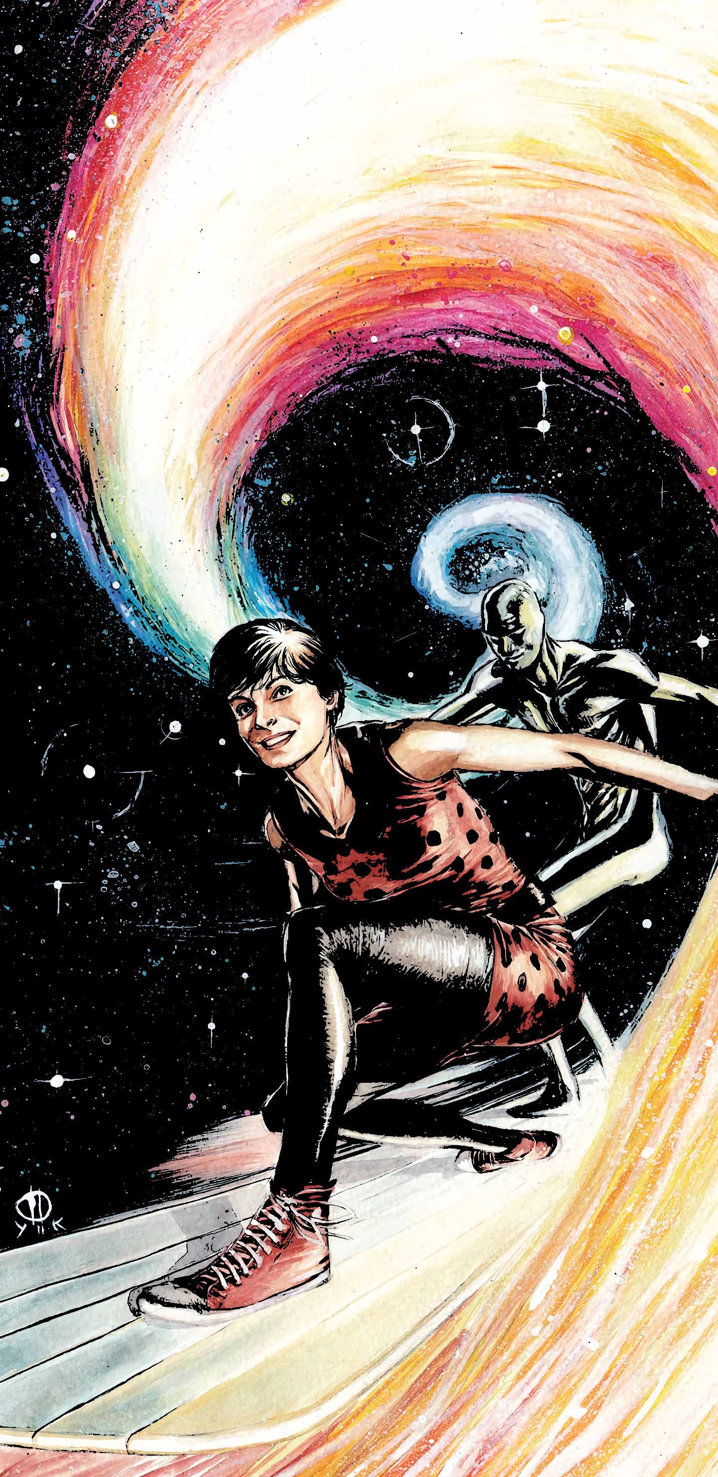 Anad Silver Surfer, Marco Rudy, Ramoled backgrounds, 1440x2960 HD Phone