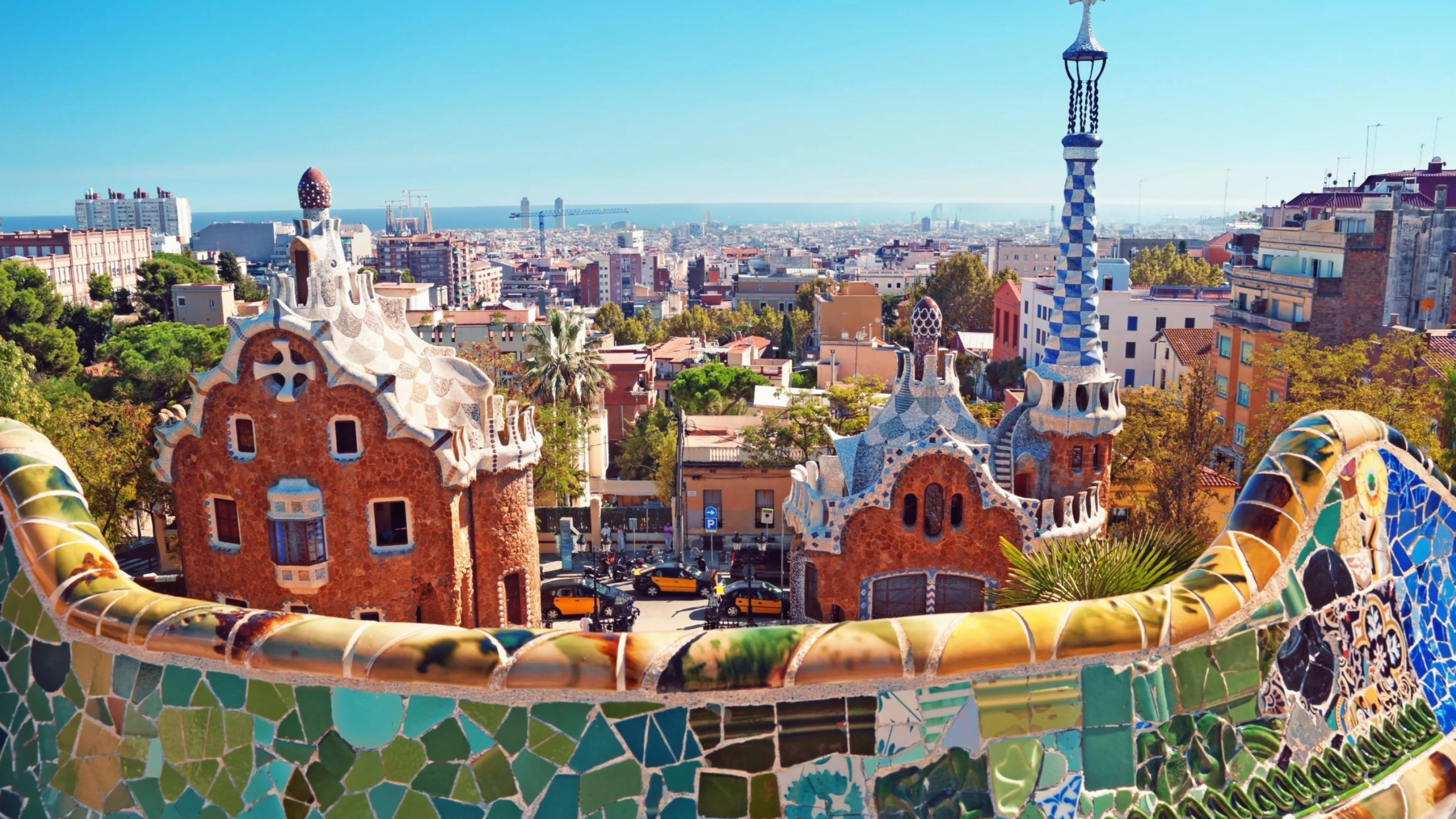 Park Guell, Barcelona Wallpaper, 3840x2160 4K Desktop