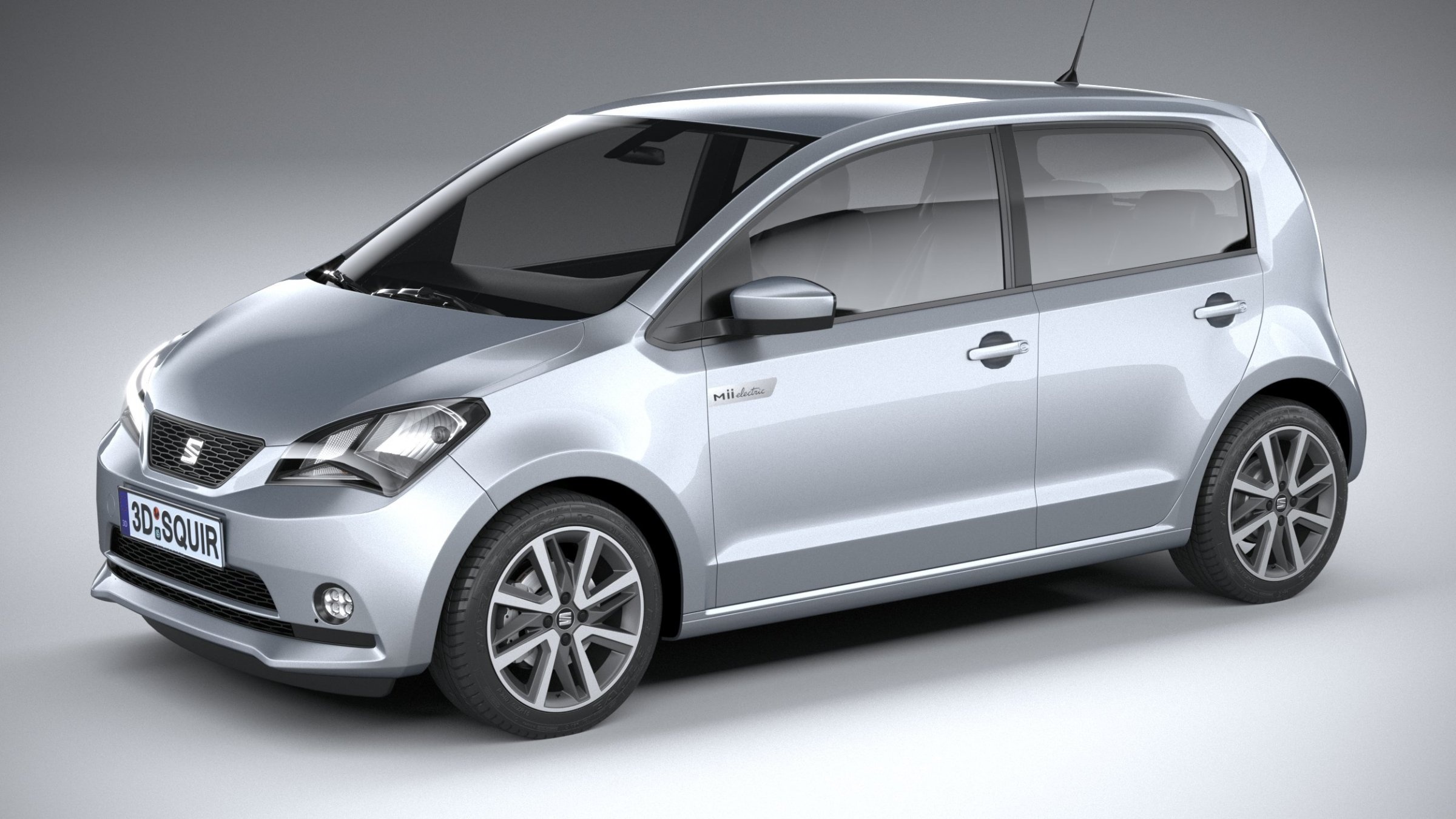 Seat Mii, Auto electric, 3D model by squir, 2400x1350 HD Desktop