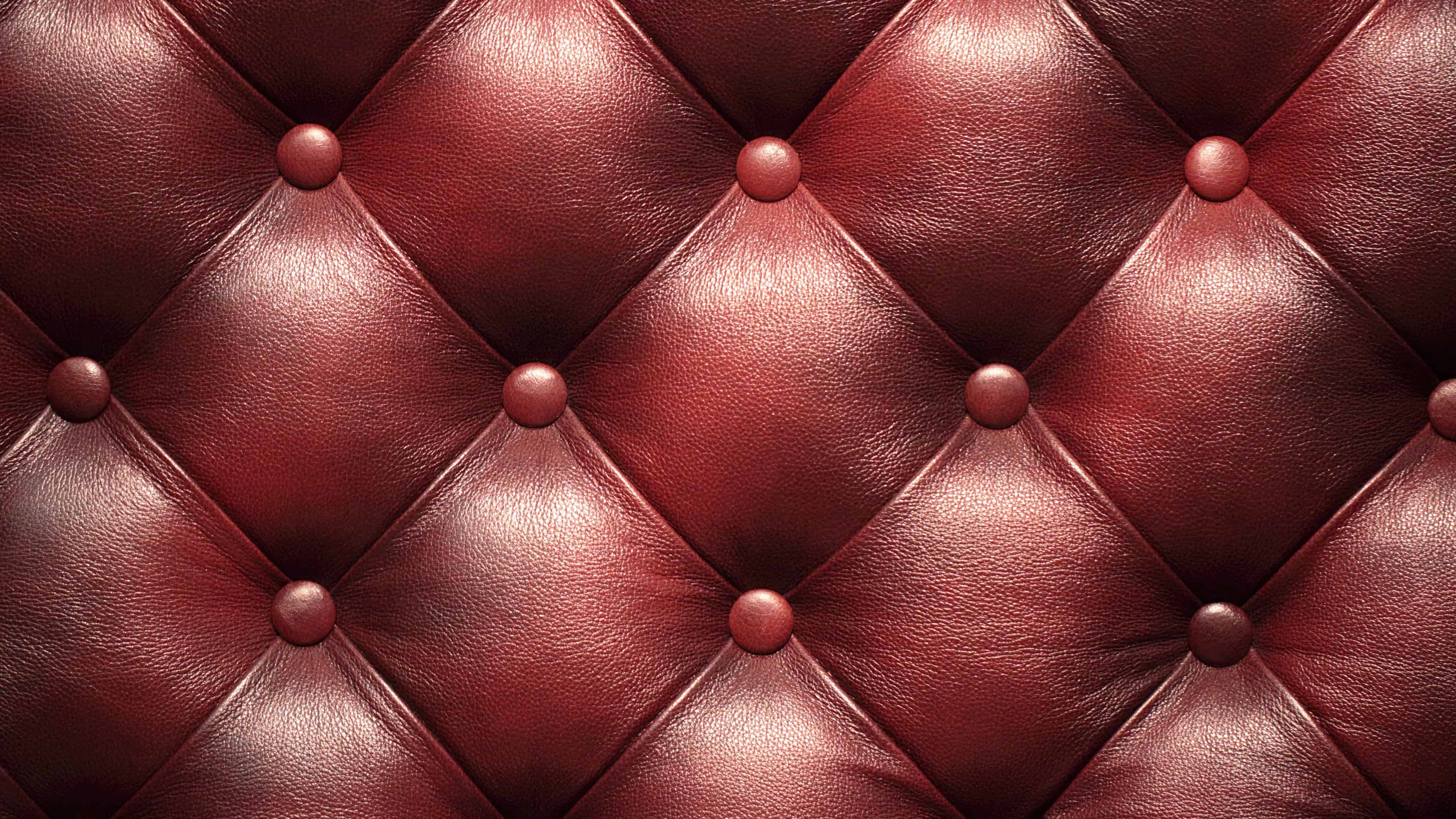 Buttoned leather, 4K resolution, Sophisticated texture, Luxury wallpaper, 3840x2160 4K Desktop