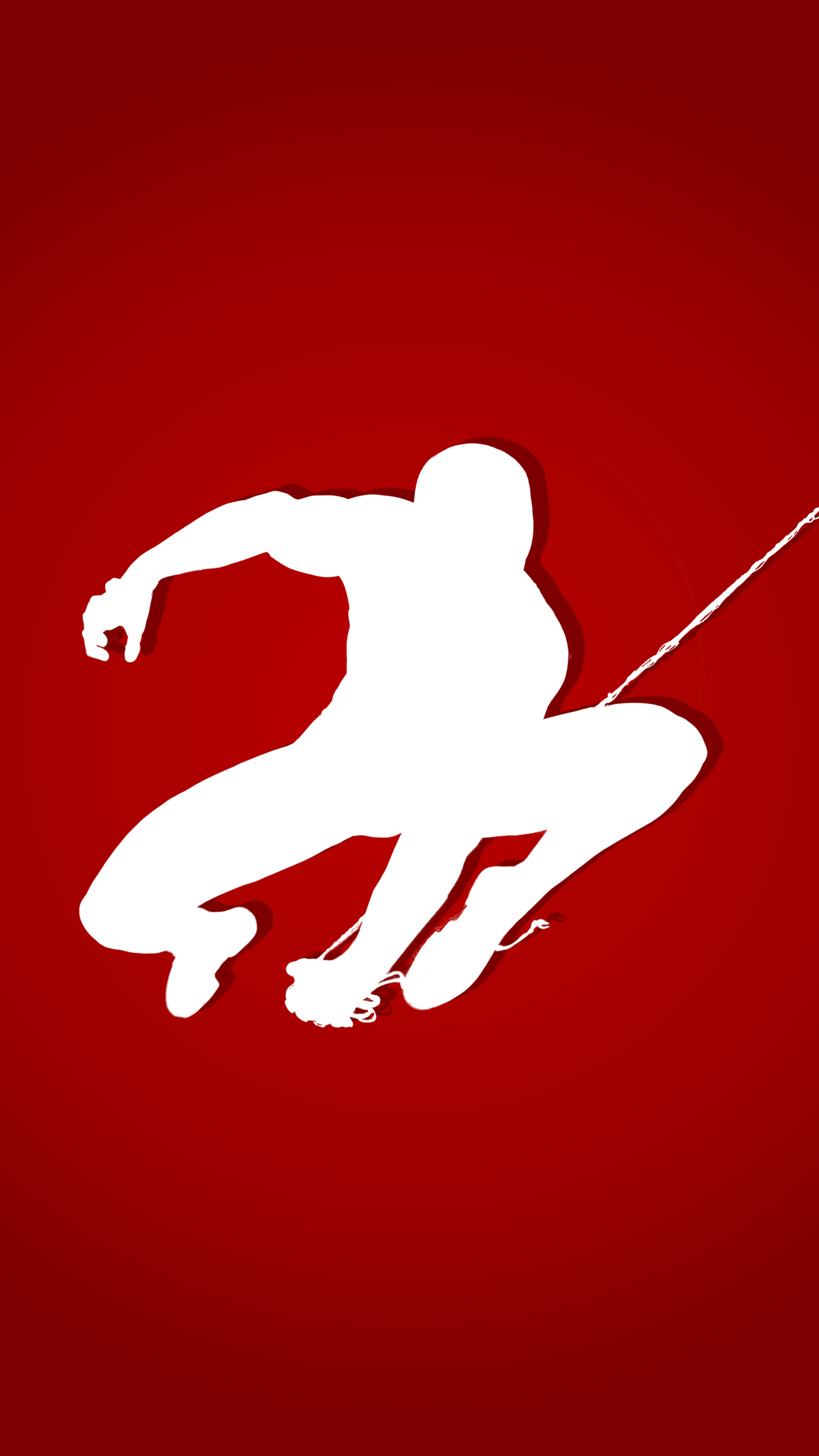 Spider-Man silhouette, spider-web line, red vignette backdrop, HD Phone wallpaper