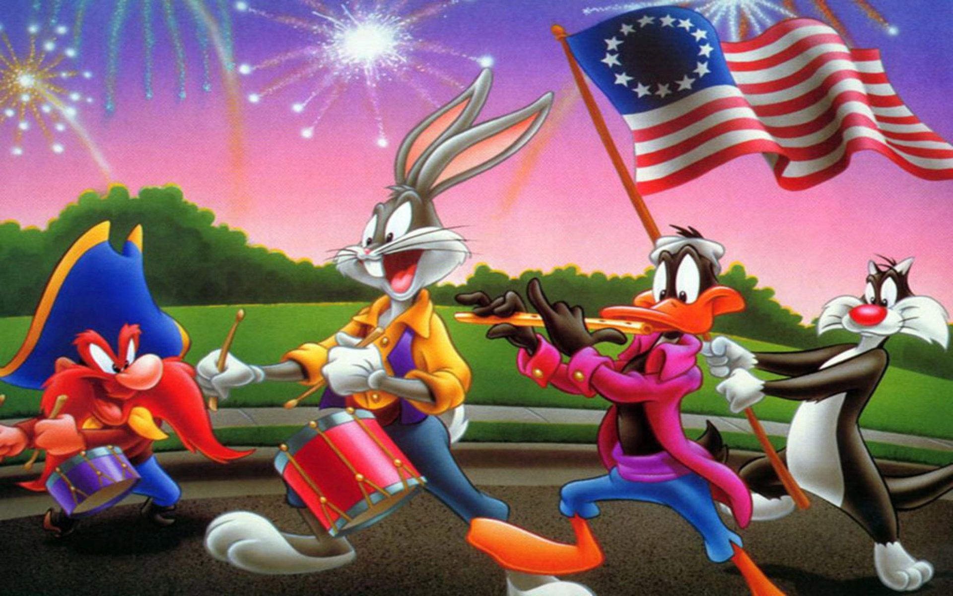 Yosemite Sam, Looney Tunes, 4th of July, HD desktop wallpaper, 1920x1200 HD Desktop