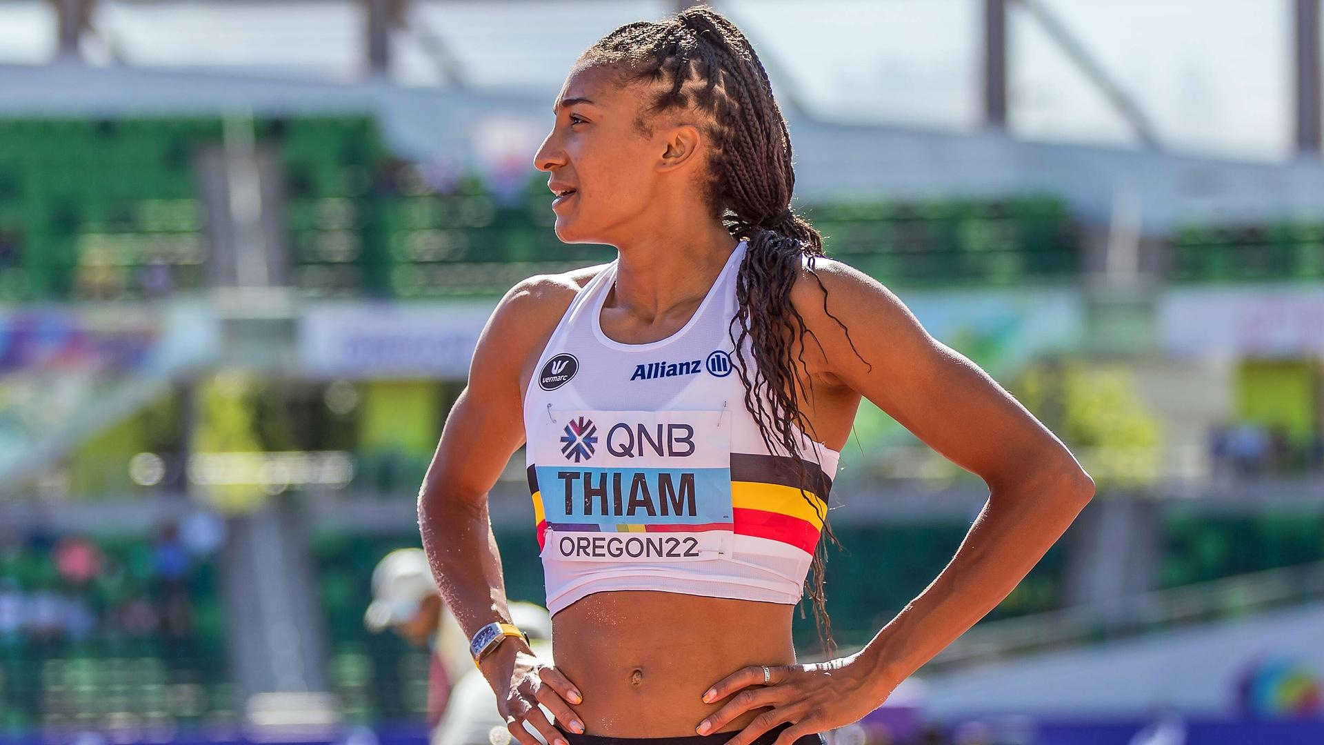 Nafissatou Thiam, Eugene World Championships, Livestream speerwurf, Heptathlon, 1920x1080 Full HD Desktop