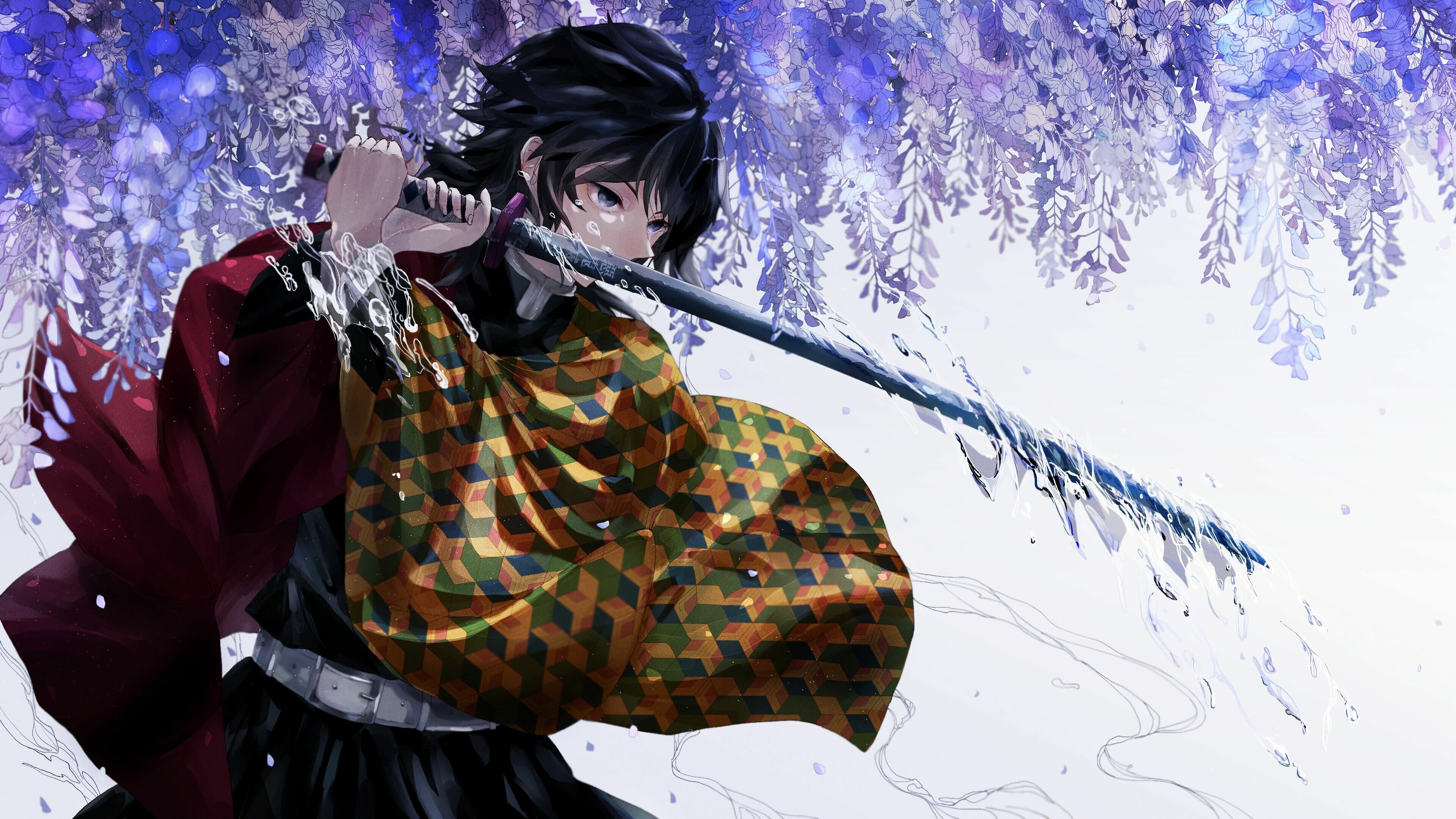 Giyuu Tomioka, Demon Slayer: Kimetsu no Yaiba Wallpaper, 3840x2160 4K Desktop