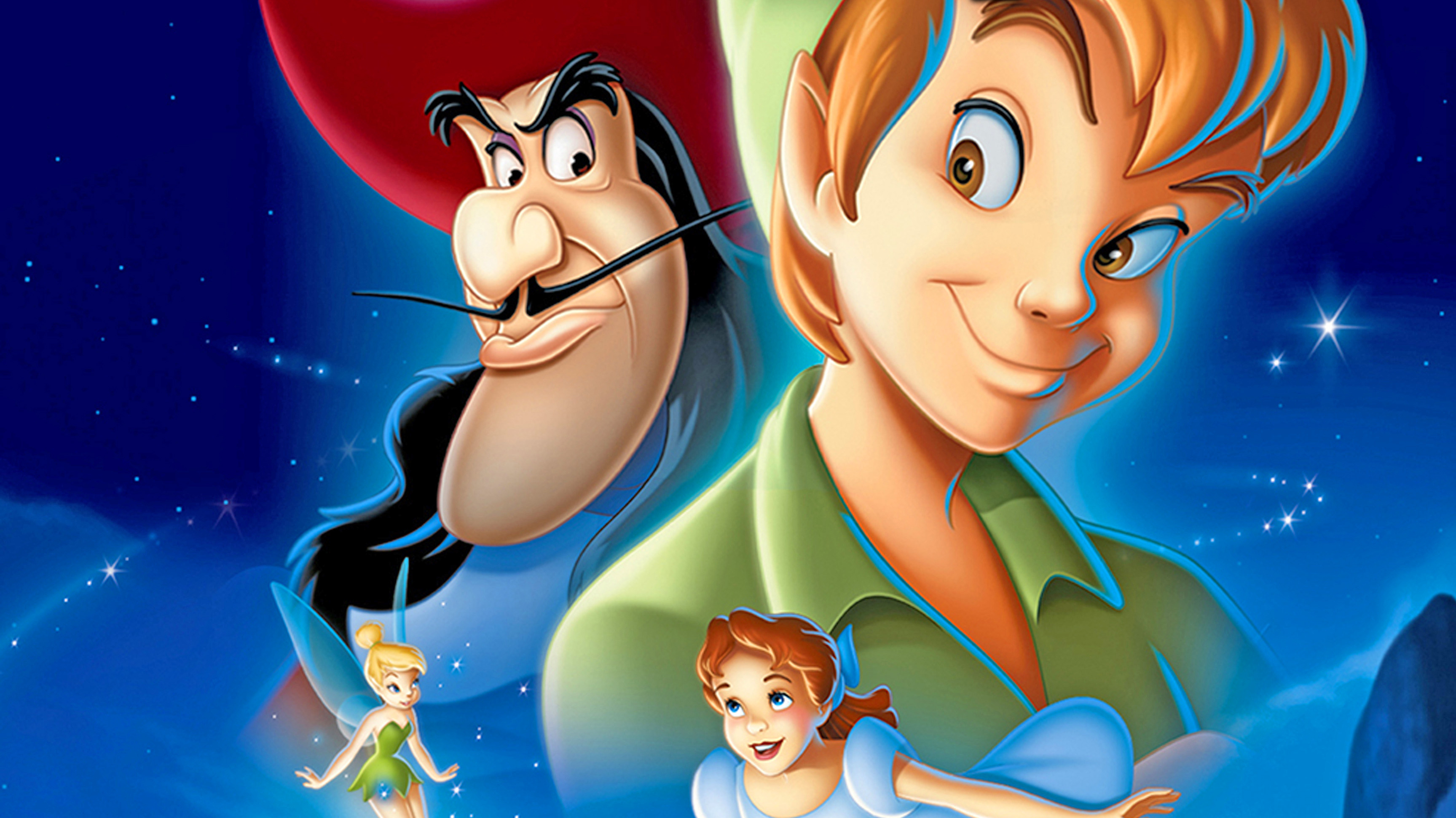 Peter Pan, Captain Hook, Wendy Darling, Tinker Bell, HD Desktop wallpaper