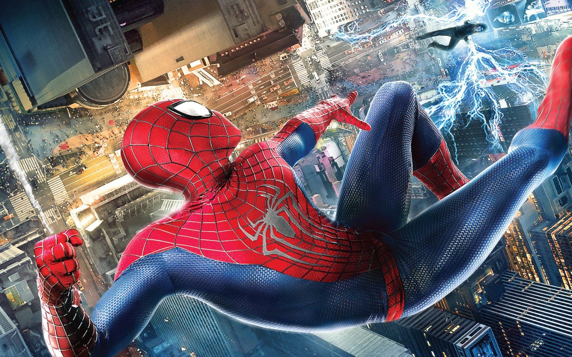The Amazing Spider-Man, Electro, Times Square, HD Desktop wallpaper