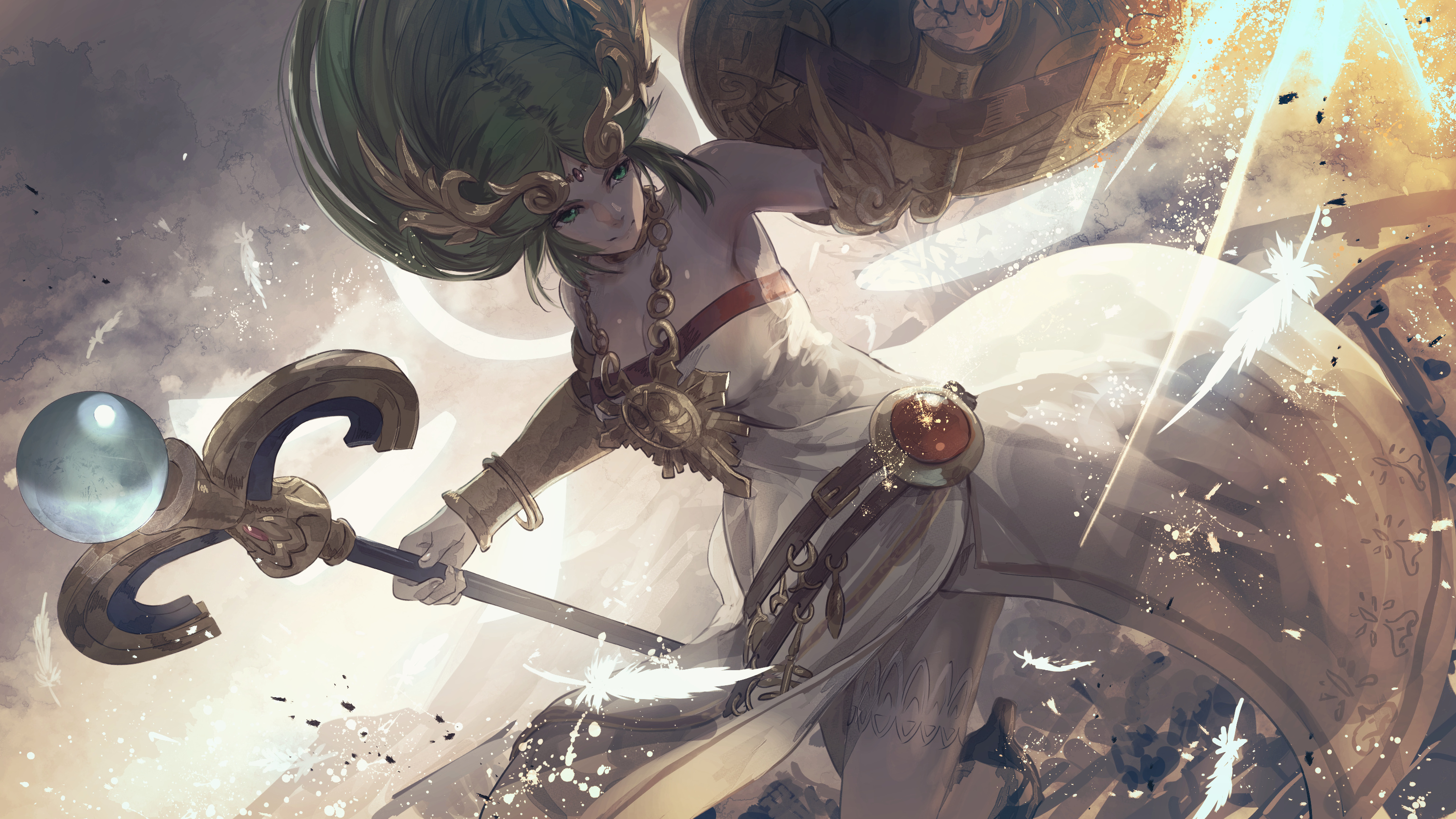 Palutena Kid Icarus wallpapers, Divine goddess, Heavenly aesthetics, Divine intervention, 3080x1730 HD Desktop