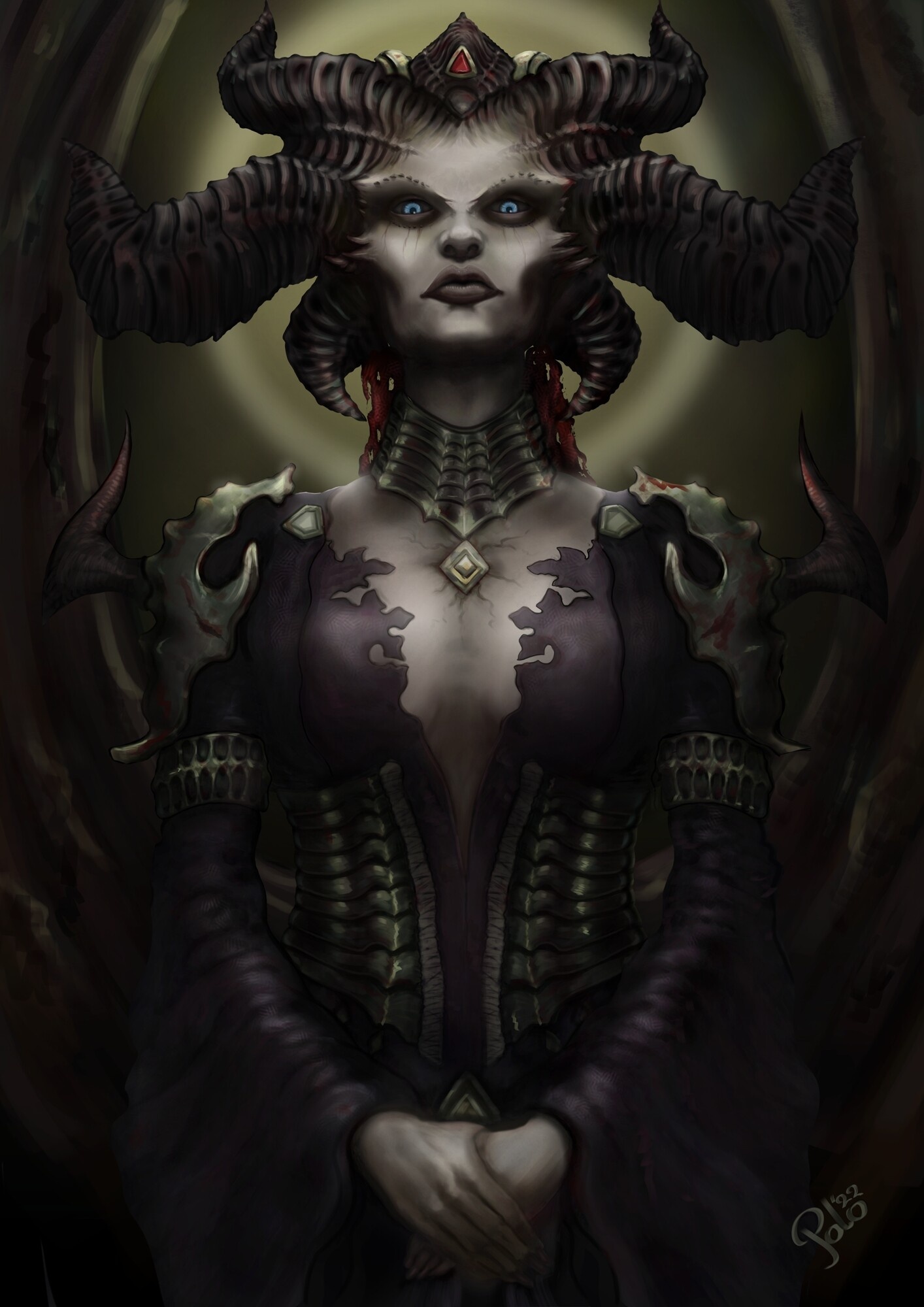 Diablo IV, Lilith, Fanart, 1420x2000 HD Phone