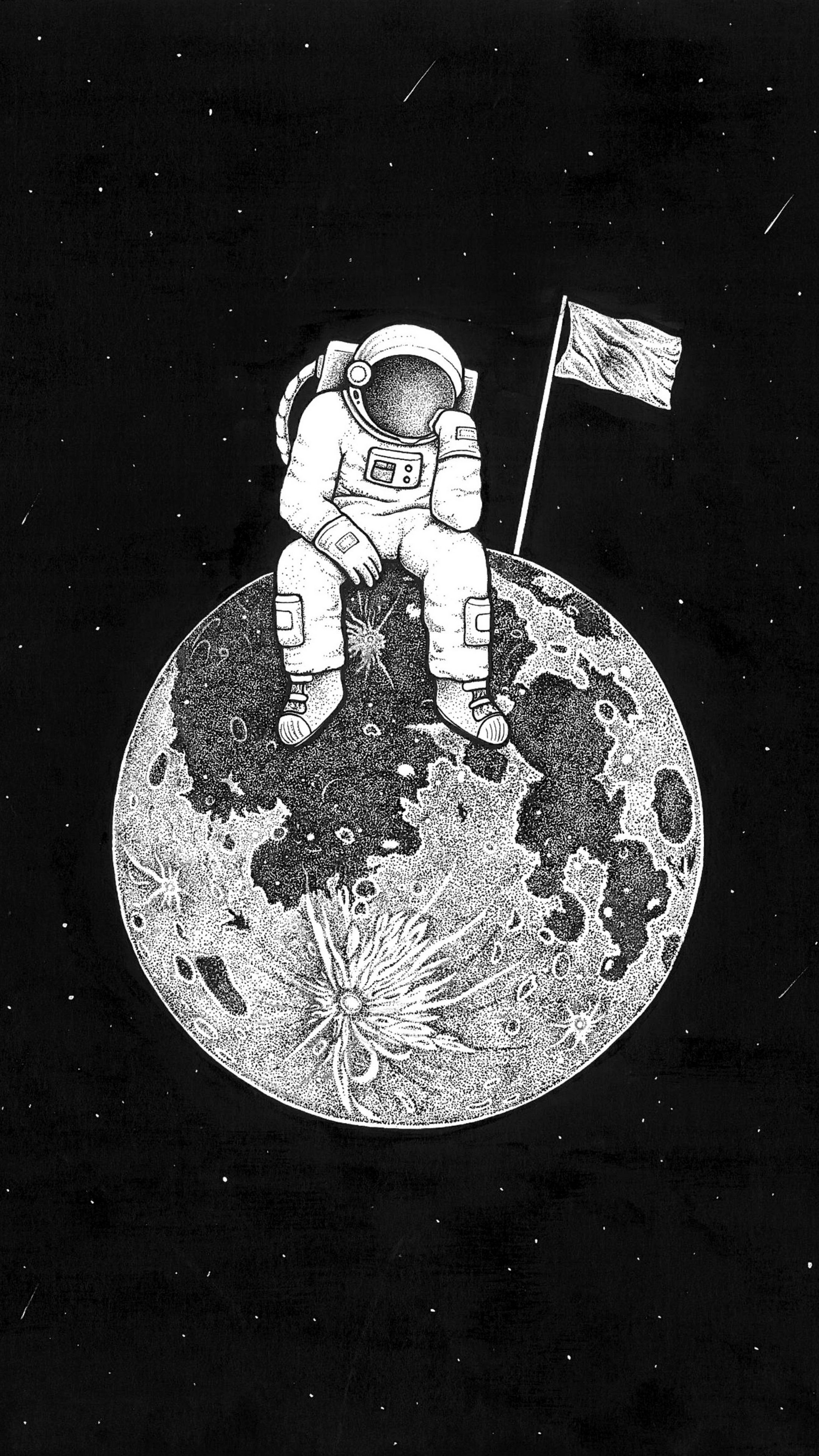 Astronaut, Indie Art Wallpaper, 2160x3840 4K Phone