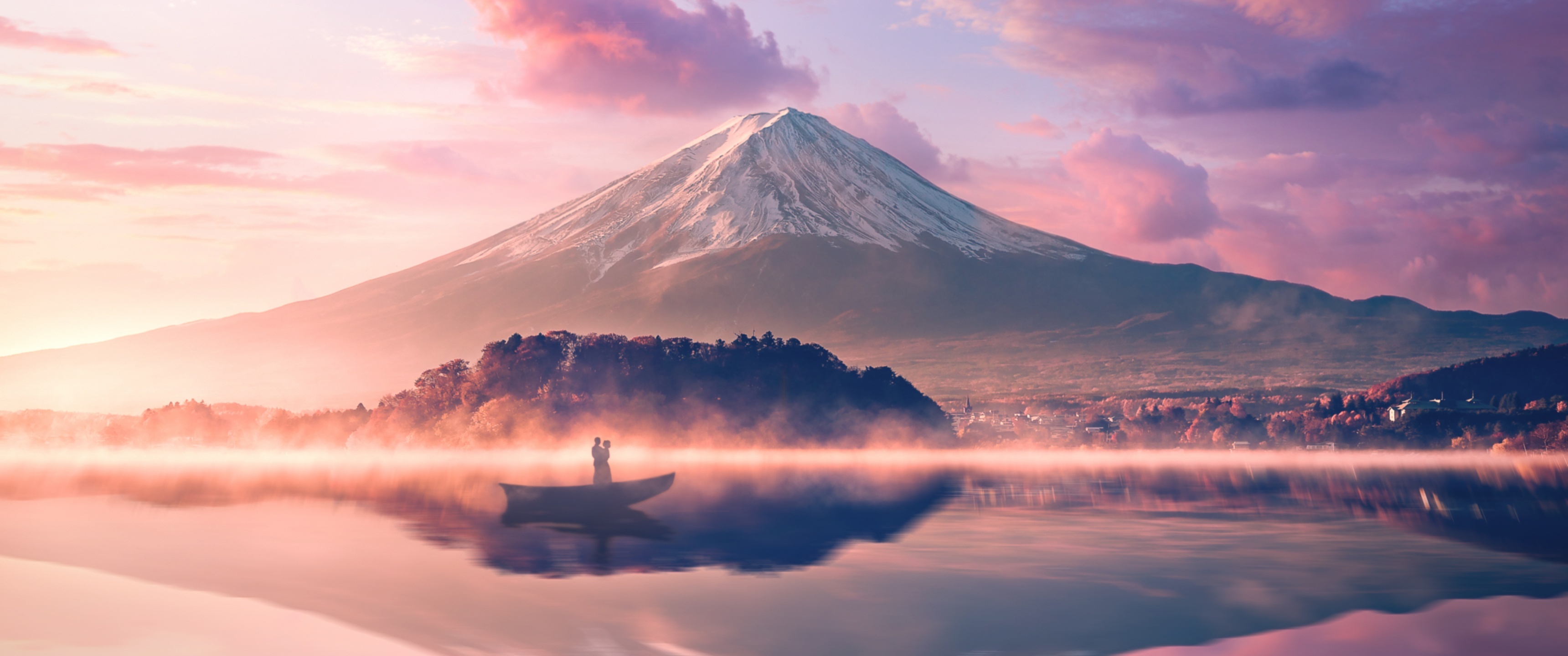 Japan's beauty, 5K wallpapers, Striking backgrounds, Incredible visuals, 3440x1440 Dual Screen Desktop