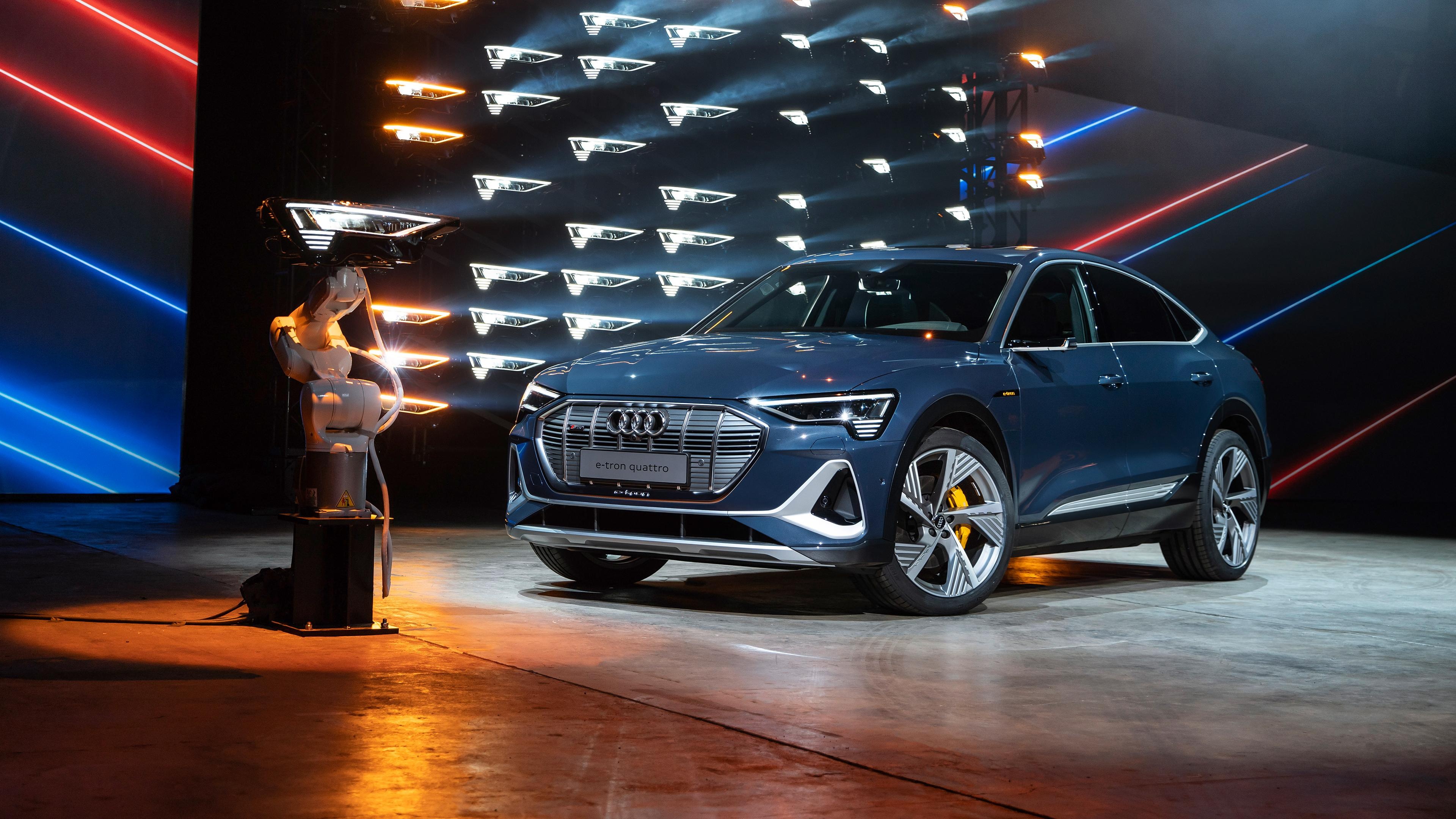 Audi E-Tron, Quattro sportback s line, Unparalleled speed, Captivating visuals, 3840x2160 4K Desktop