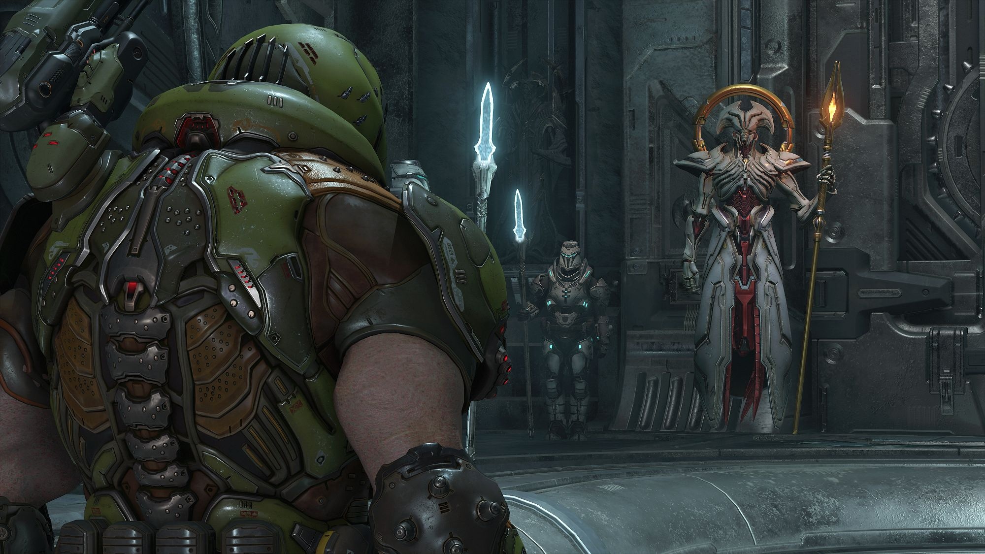 Doom Slayer Praetor Suit, Khan Maykr, Maykr Drone guard, HD Desktop wallpaper