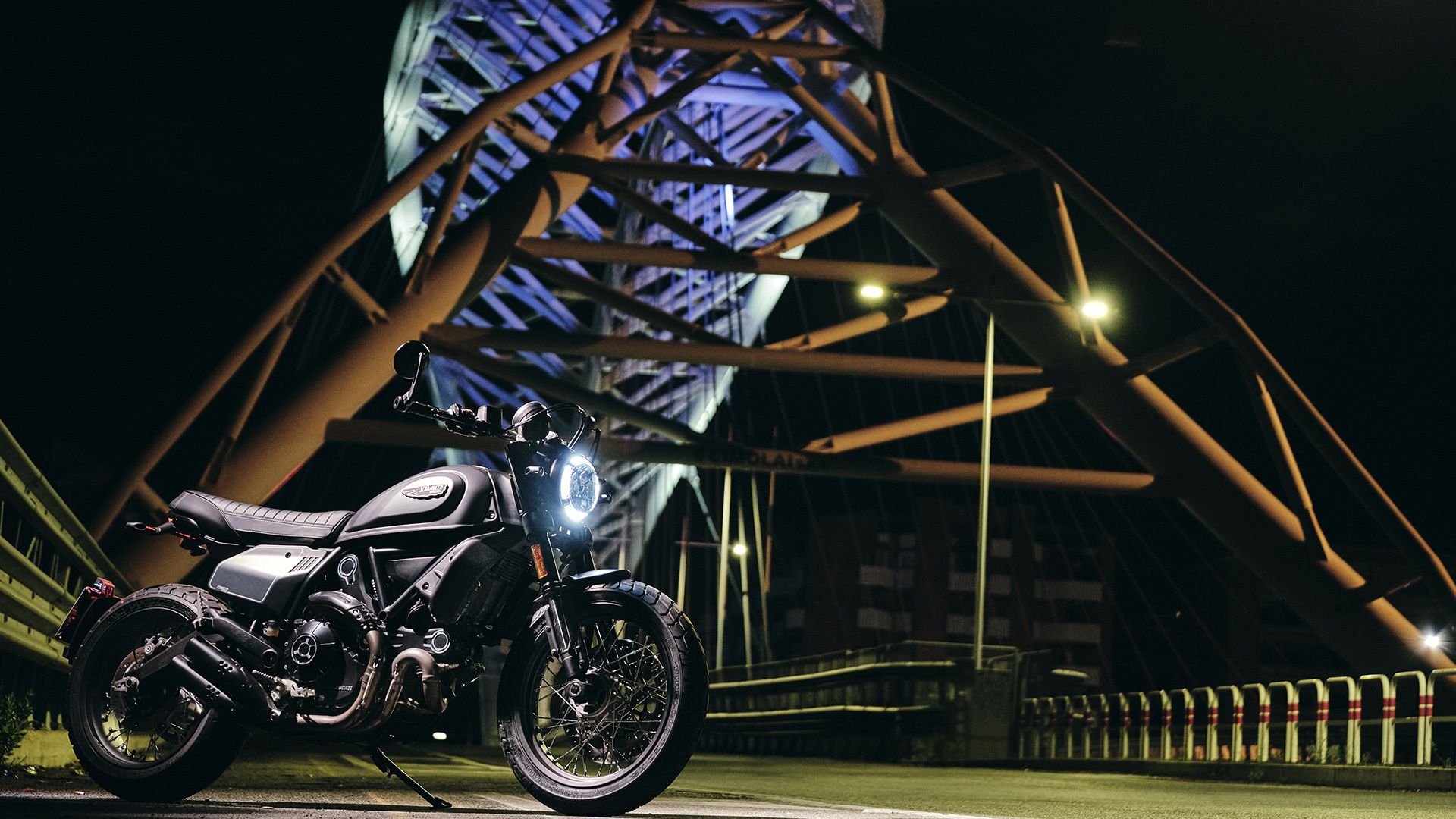 Ducati Scrambler Nightshift, Dark allure, Urban exploration, Ride under the moon, 1920x1080 Full HD Desktop