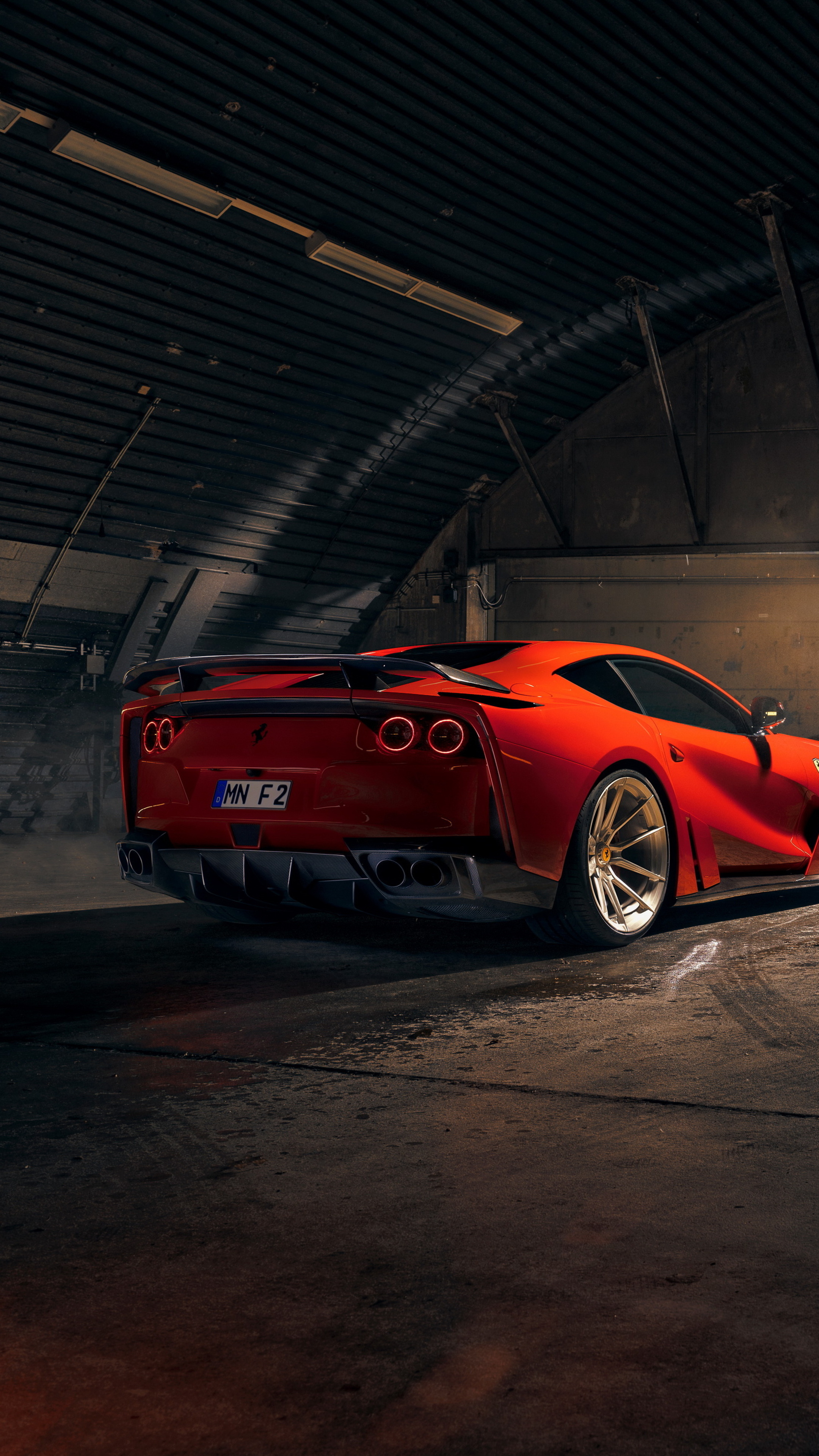 Ferrari 812 Superfast, Novitec performance, Rear view, 2160x3840 4K Phone