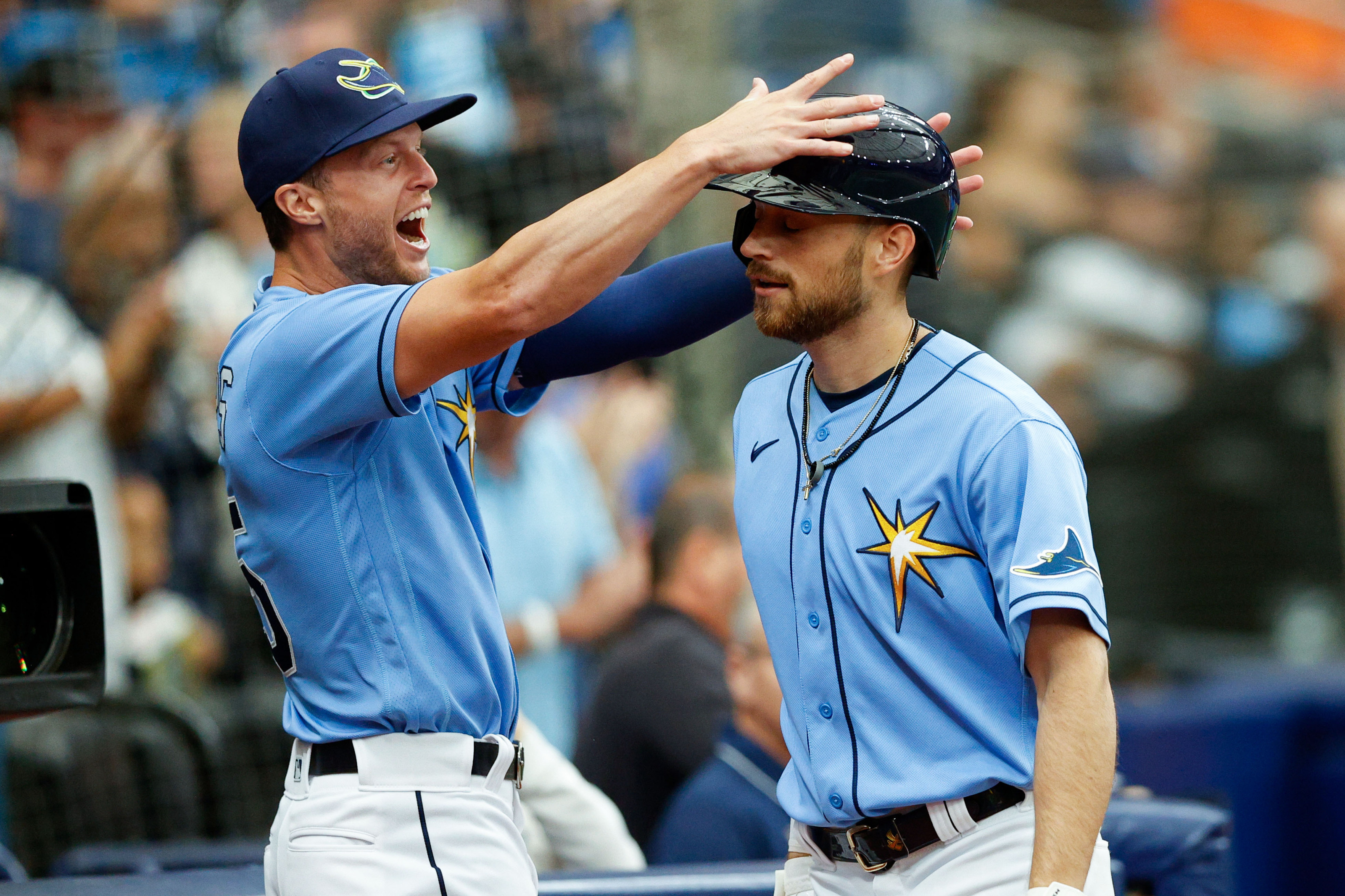 Tampa Bay Rays, Brett Phillips joy, Pure happiness, Baseball excitement, 3200x2140 HD Desktop