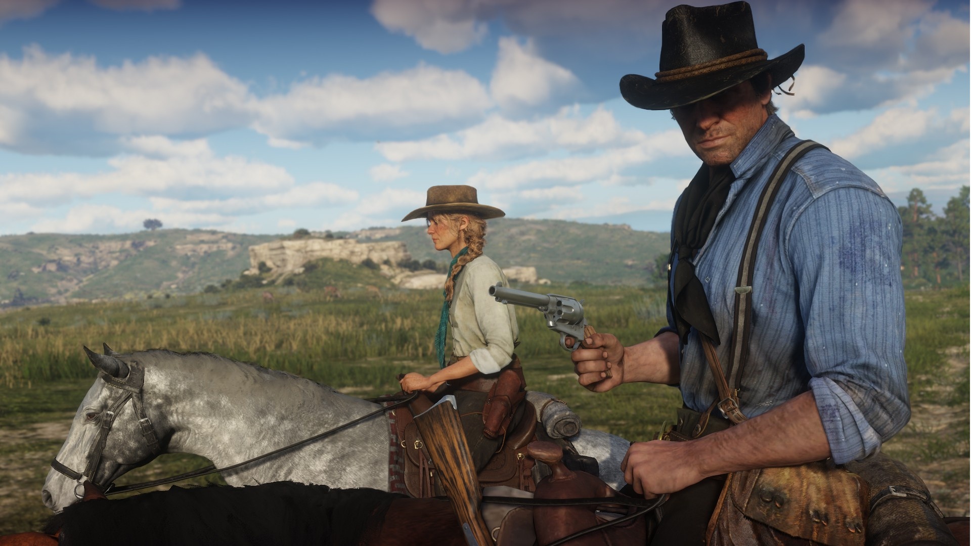Arthur Morgan, Sadie Adler, Red Dead Redemption 2, Full HD Desktop wallpaper