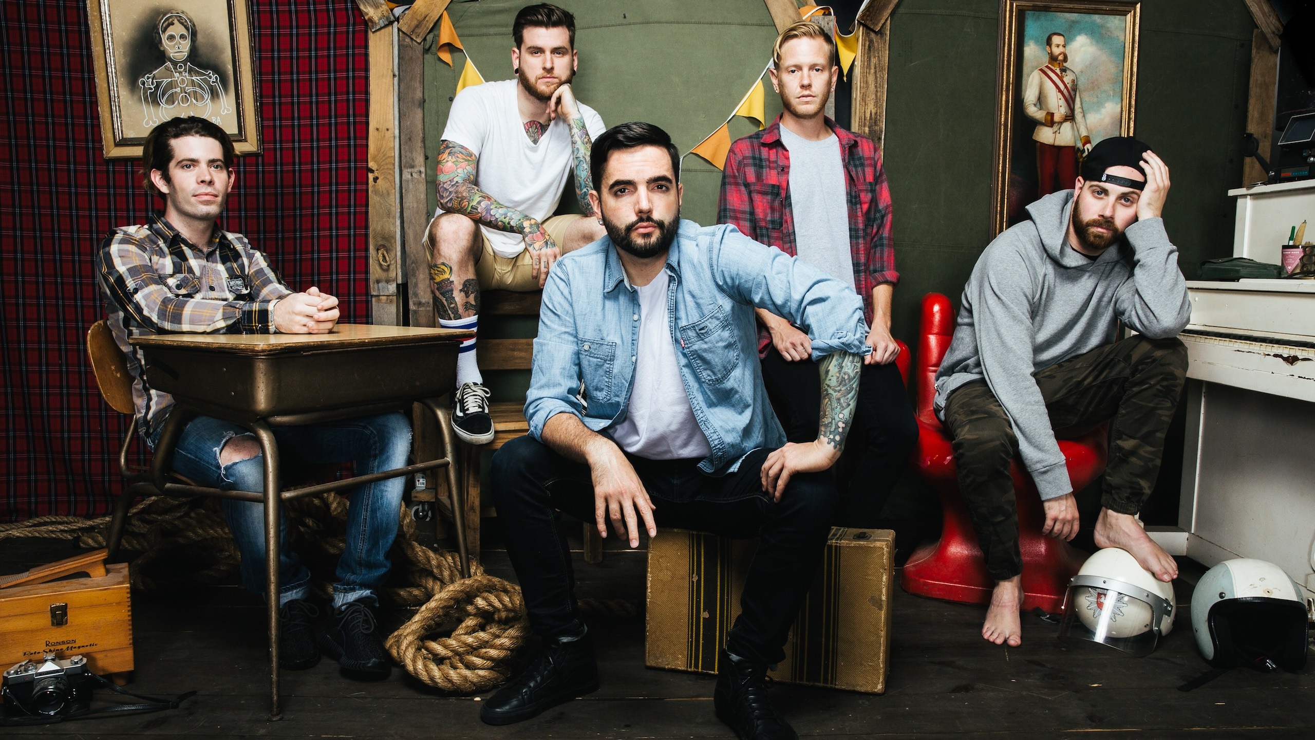 A Day to Remember, Desktop wallpaper, Ethan Tremblay, Band, 2560x1440 HD Desktop