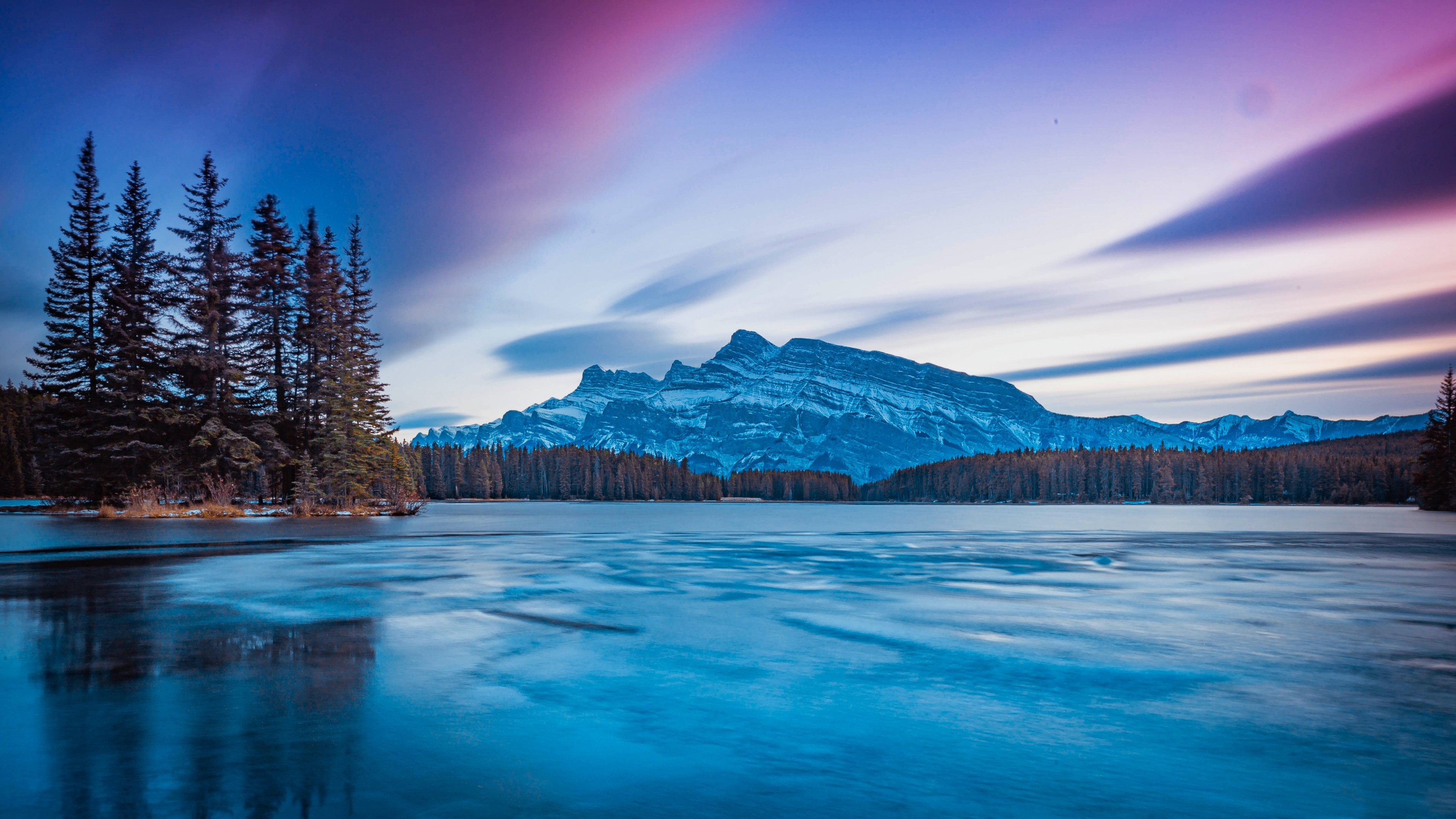 Canada travels, Banff National Park, Scenic wallpapers, Dawn's beauty, 3840x2160 4K Desktop