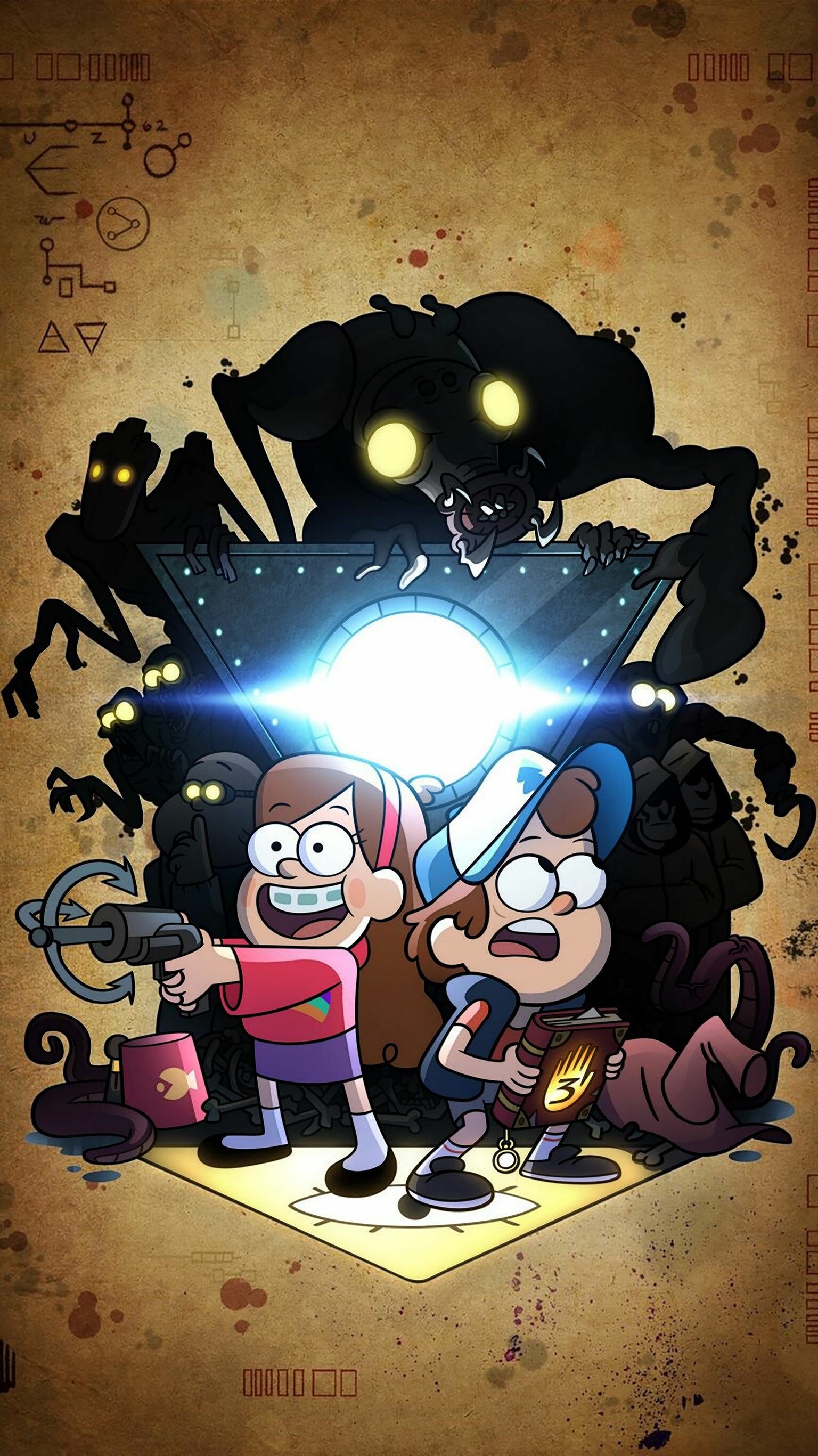 Dipper and Mabel, Gravity Falls Wallpaper, 1540x2740 HD Phone