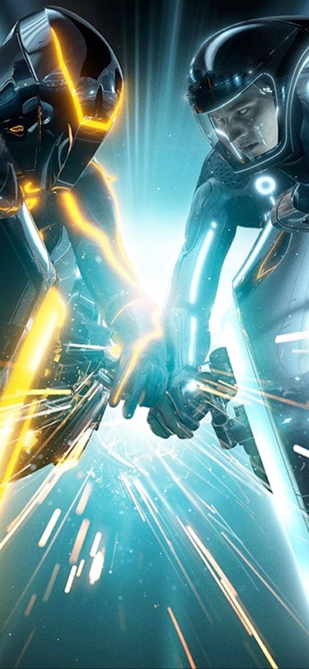 Tron movie, Legacy movie, High-tech aesthetics, Sci-fi adventure, 1080x2340 HD Phone