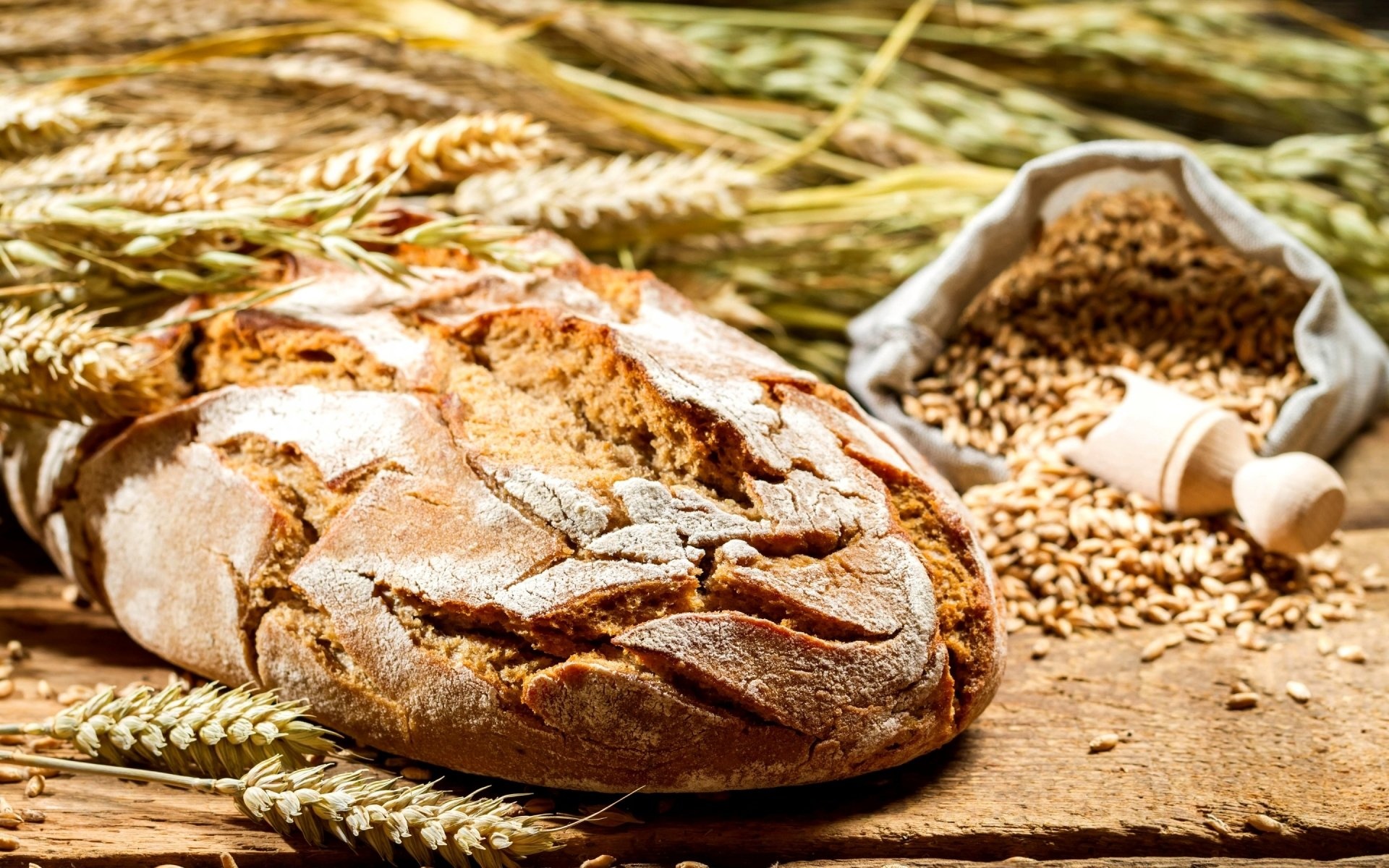 Freshly baked bread, Crusty exterior, Soft interior, Delicious aroma, 1920x1200 HD Desktop