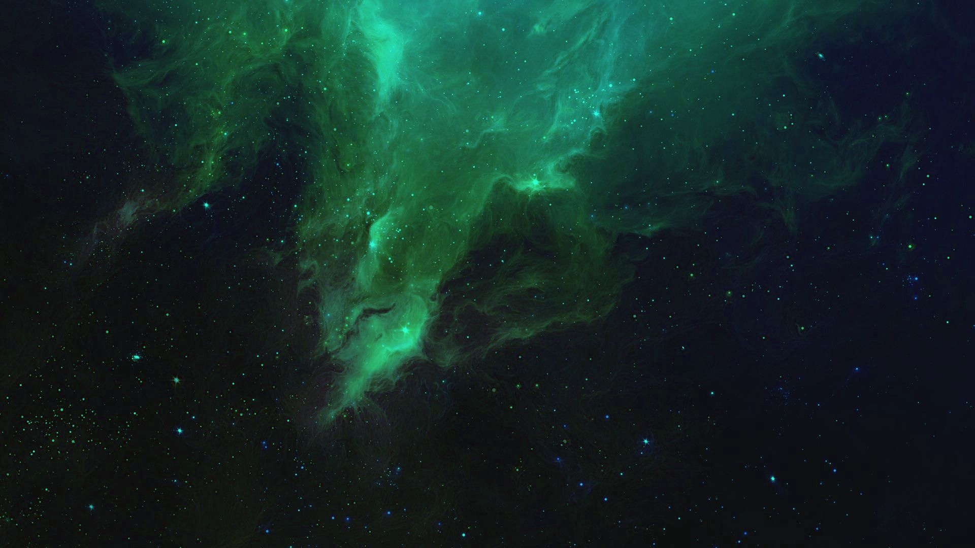 Green Nebula, Celestial spectacle, Enigmatic beauty, Celestial wonders, 1920x1080 Full HD Desktop