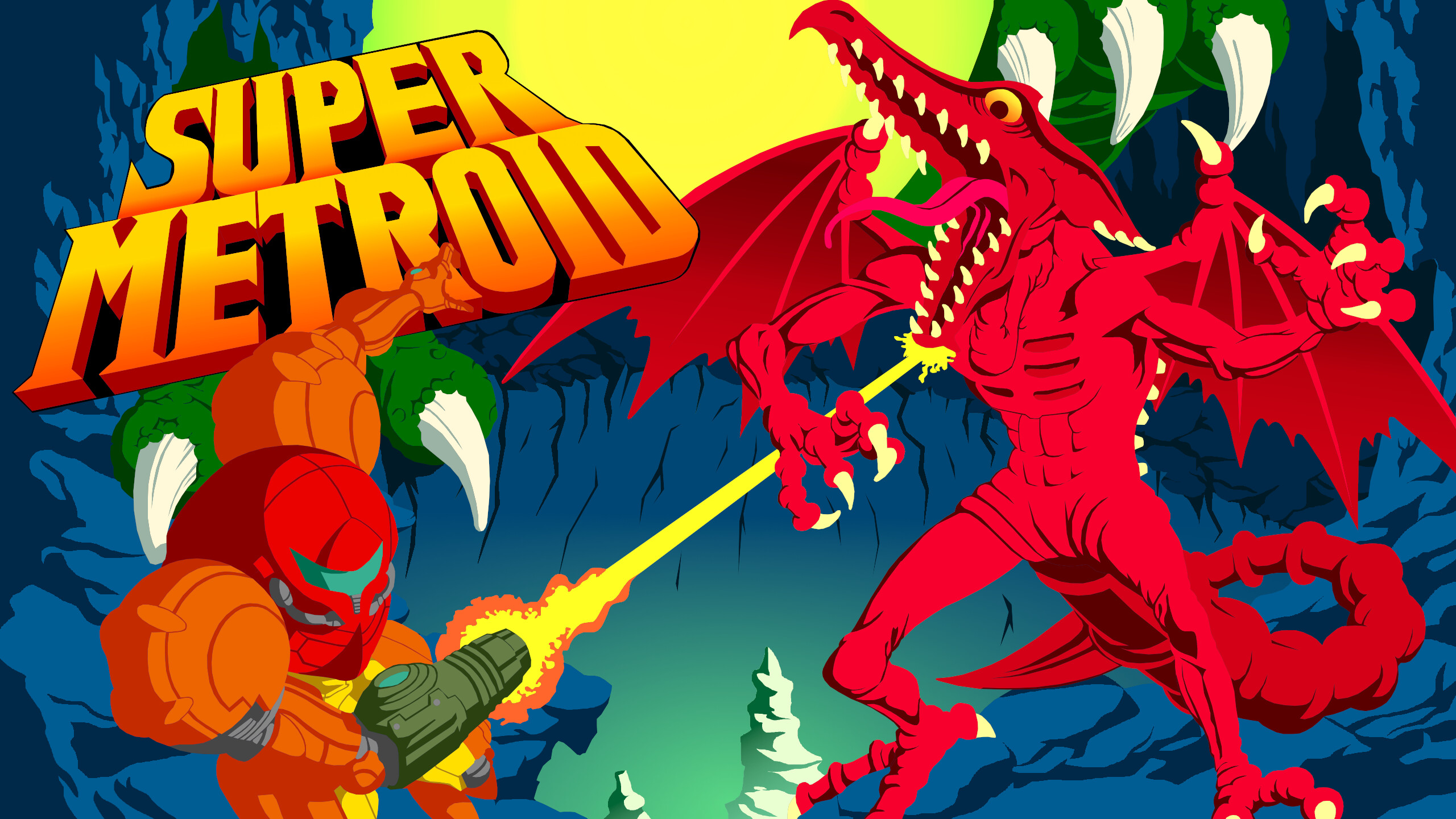 Metroid Dread, Super Metroid box art, Gaming, 2560x1440 HD Desktop