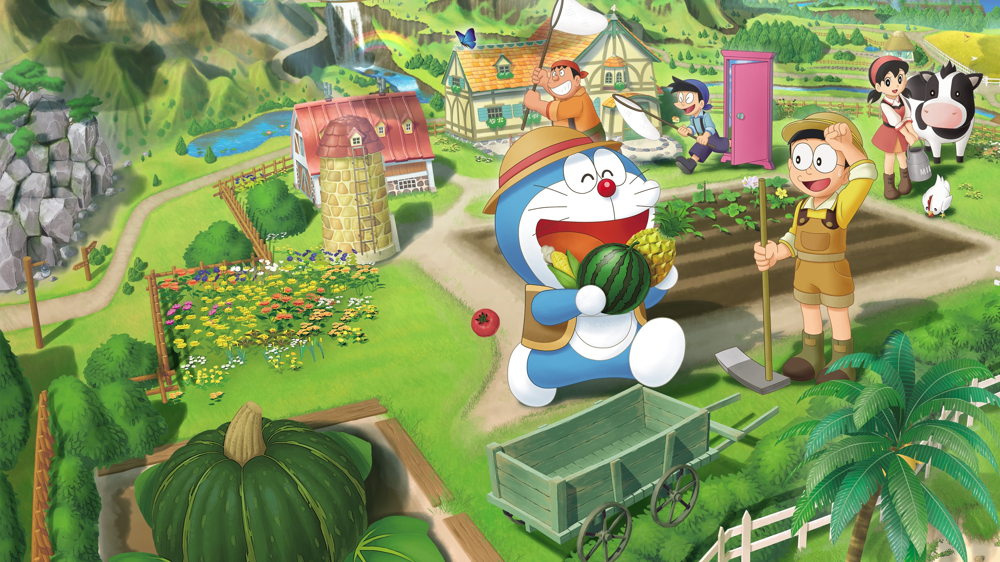 Doraemon Story of Seasons, Doraemon, Nobita Nobi, Anywhere Door, 4K Desktop wallpaper