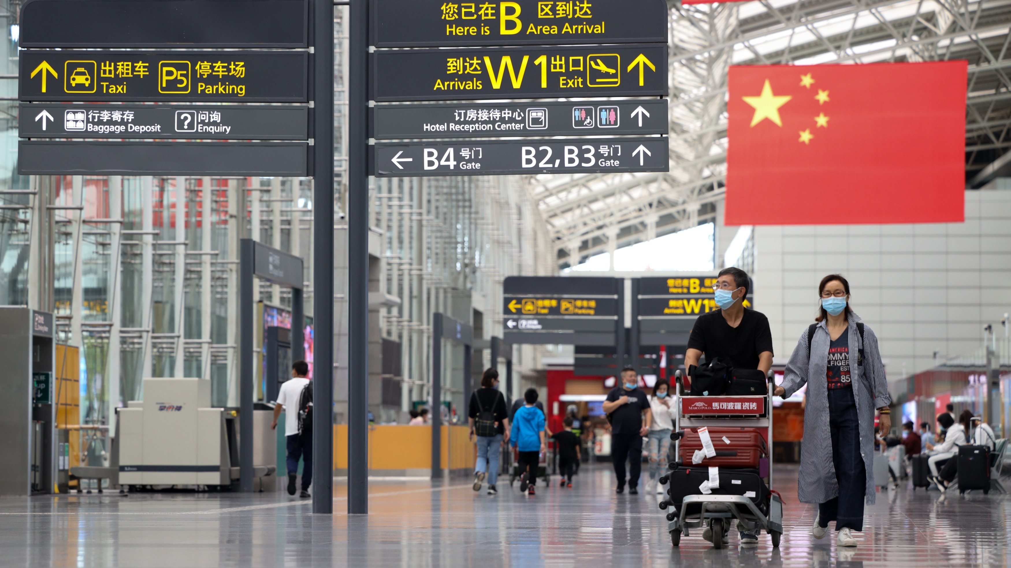 Guangzhou Baiyun International Airport, Chinas Guangzhou airport, Worlds busiest 2020, Nikkei Asia, 3500x1970 HD Desktop