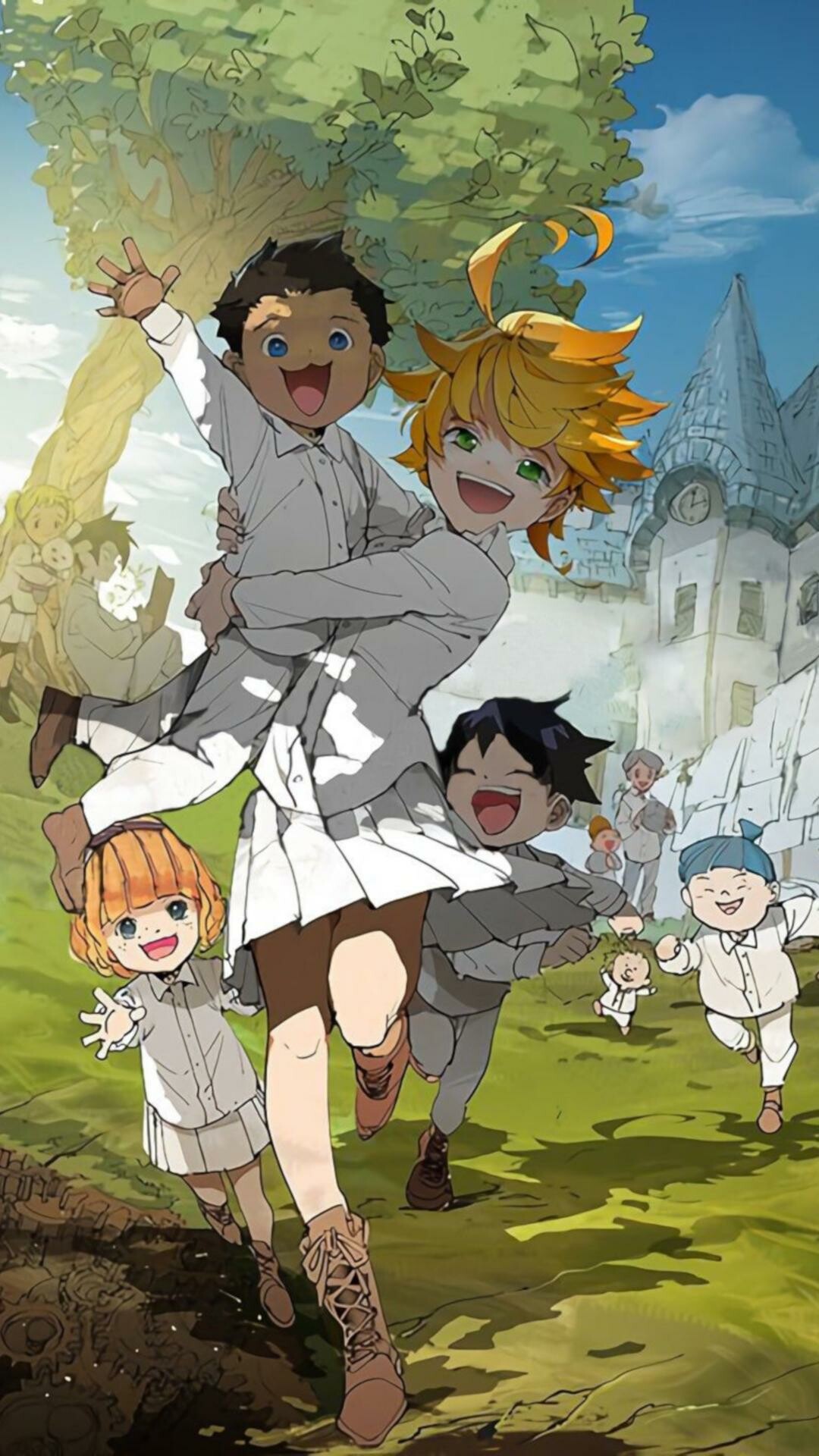 The Promised Neverland Anime, Gripping suspense, Hidden truth, Desperate escape, 1080x1920 Full HD Phone