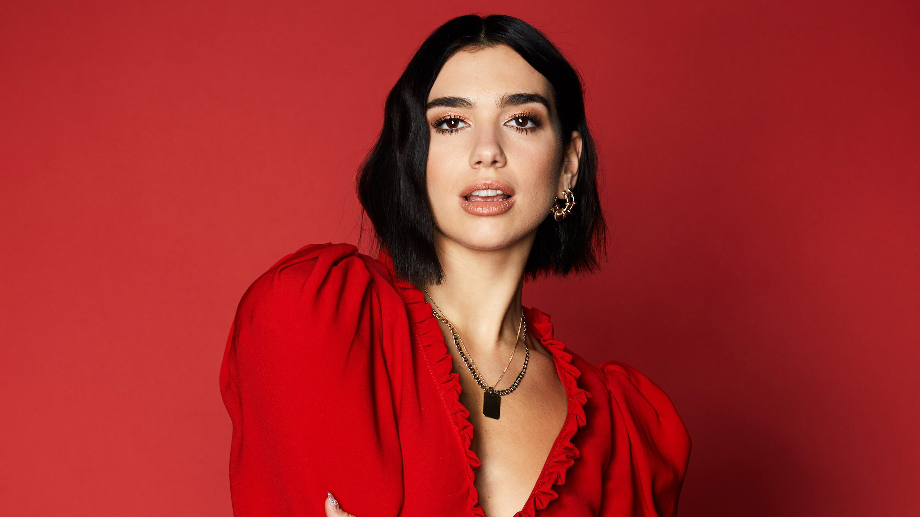 Dua Lipa, Top computer backgrounds, Fashion icon, Electrifying performances, 3220x1810 HD Desktop