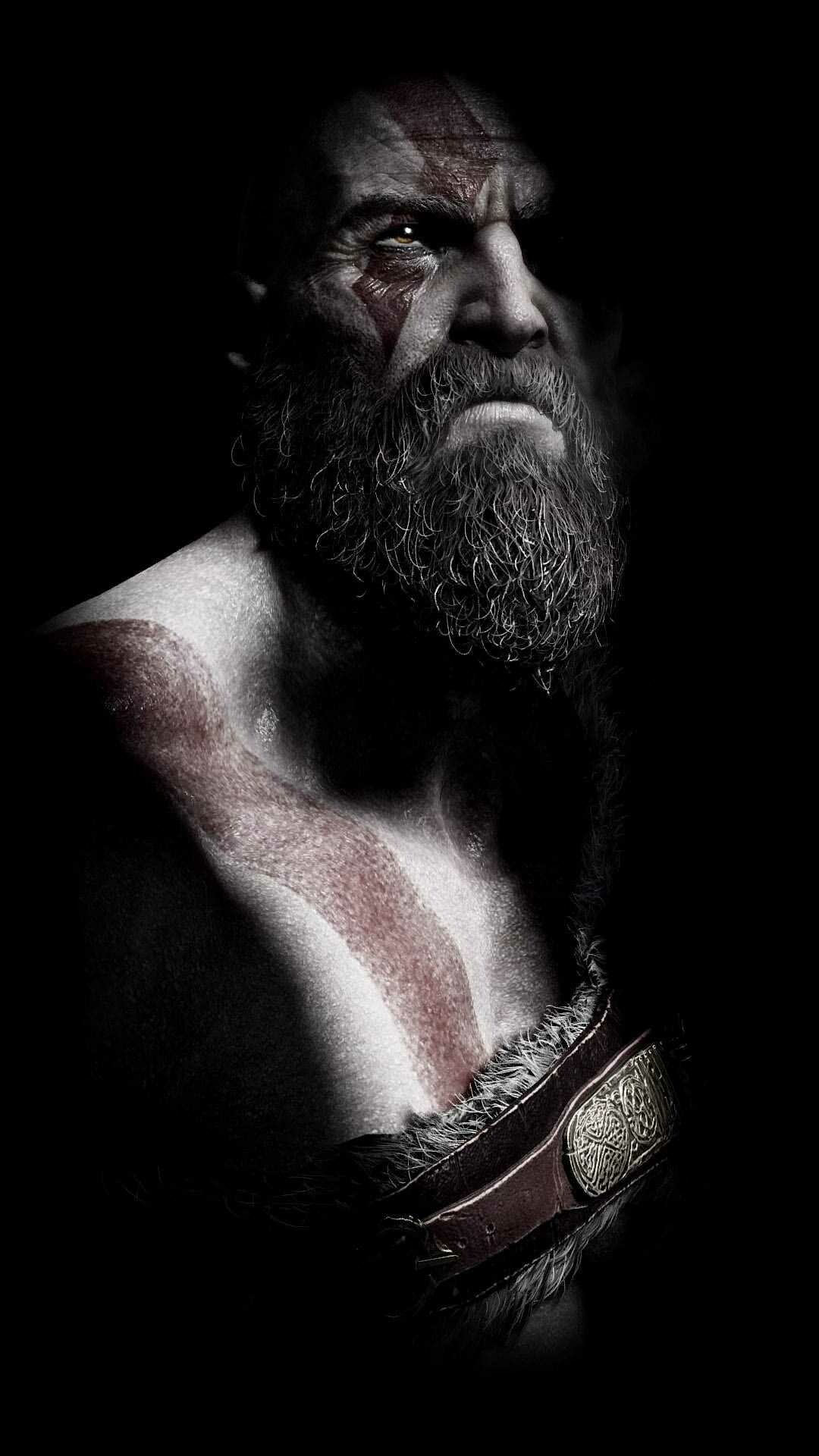 God of War, Kratos artwork, Captivating background, Game-inspired design, 1080x1920 Full HD Phone