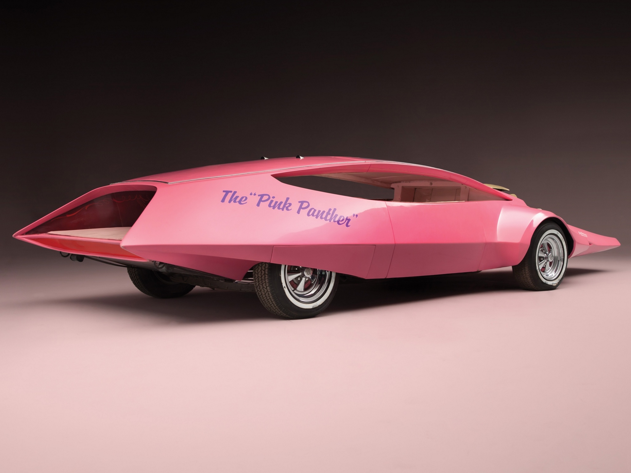1969 Panthermobile, The Pink Panther lettering, pink studio backdrop, HD Desktop wallpaper