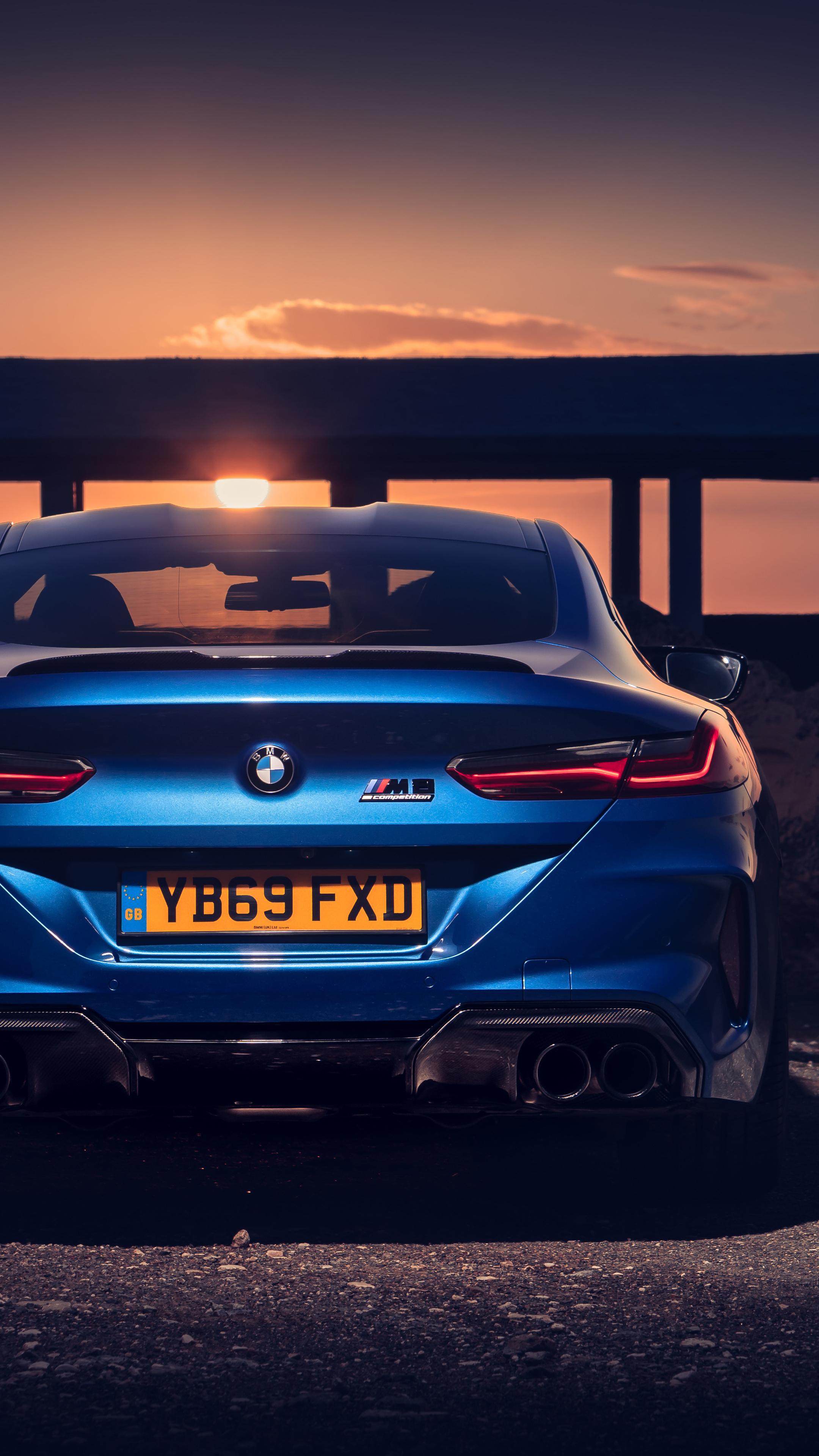 2020 BMW M8, Competition, Rear View, Auto, Precision, 2160x3840 4K Phone
