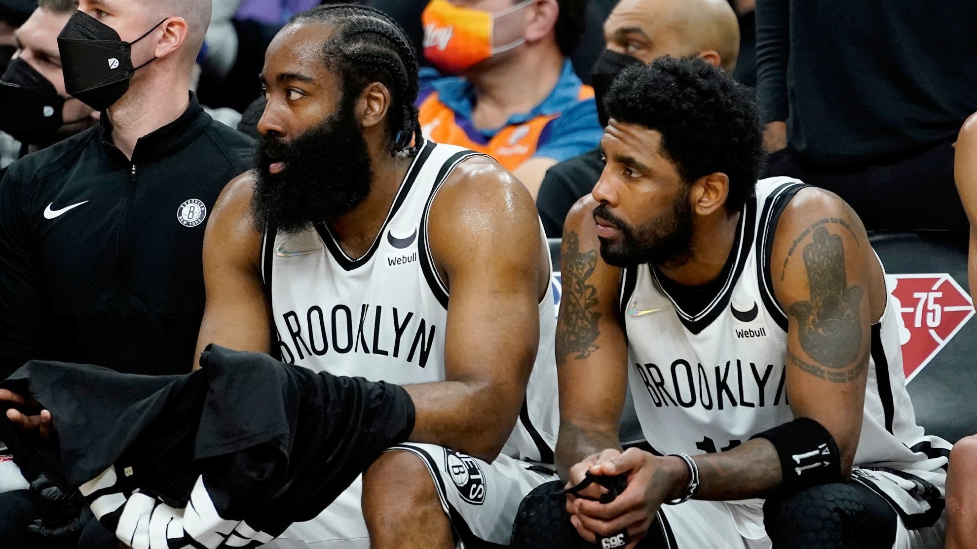 Kyrie Irving and James Harden, Brooklyn Nets Wallpaper, 1980x1120 HD Desktop