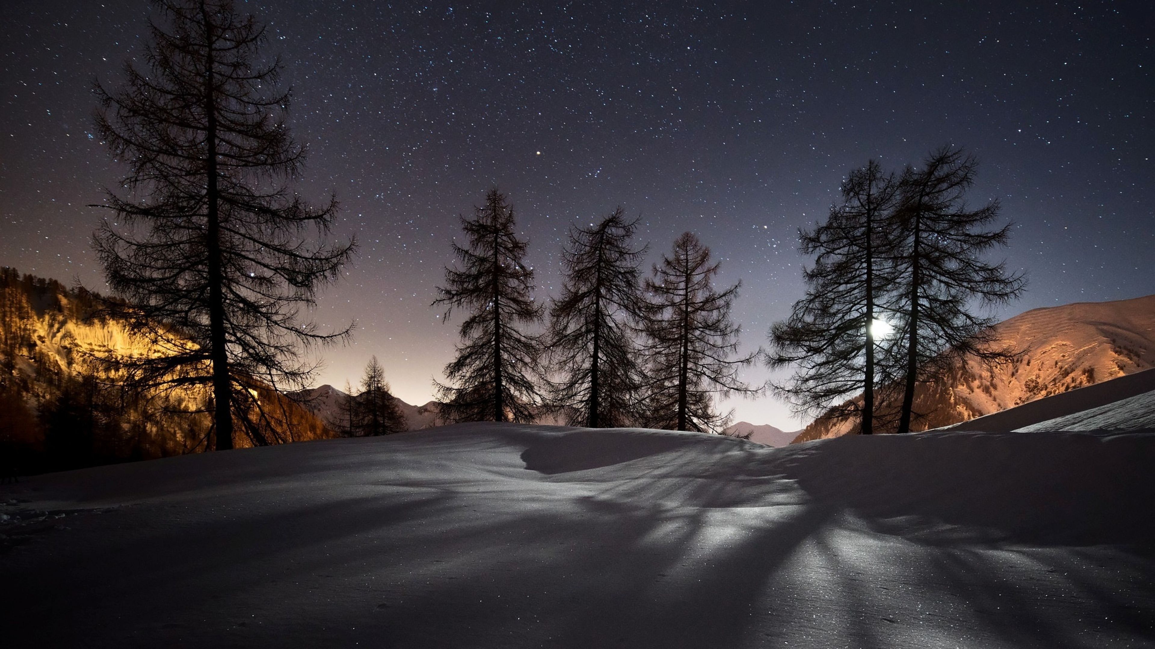 Night landscape, Geography Wallpaper, 3840x2160 4K Desktop